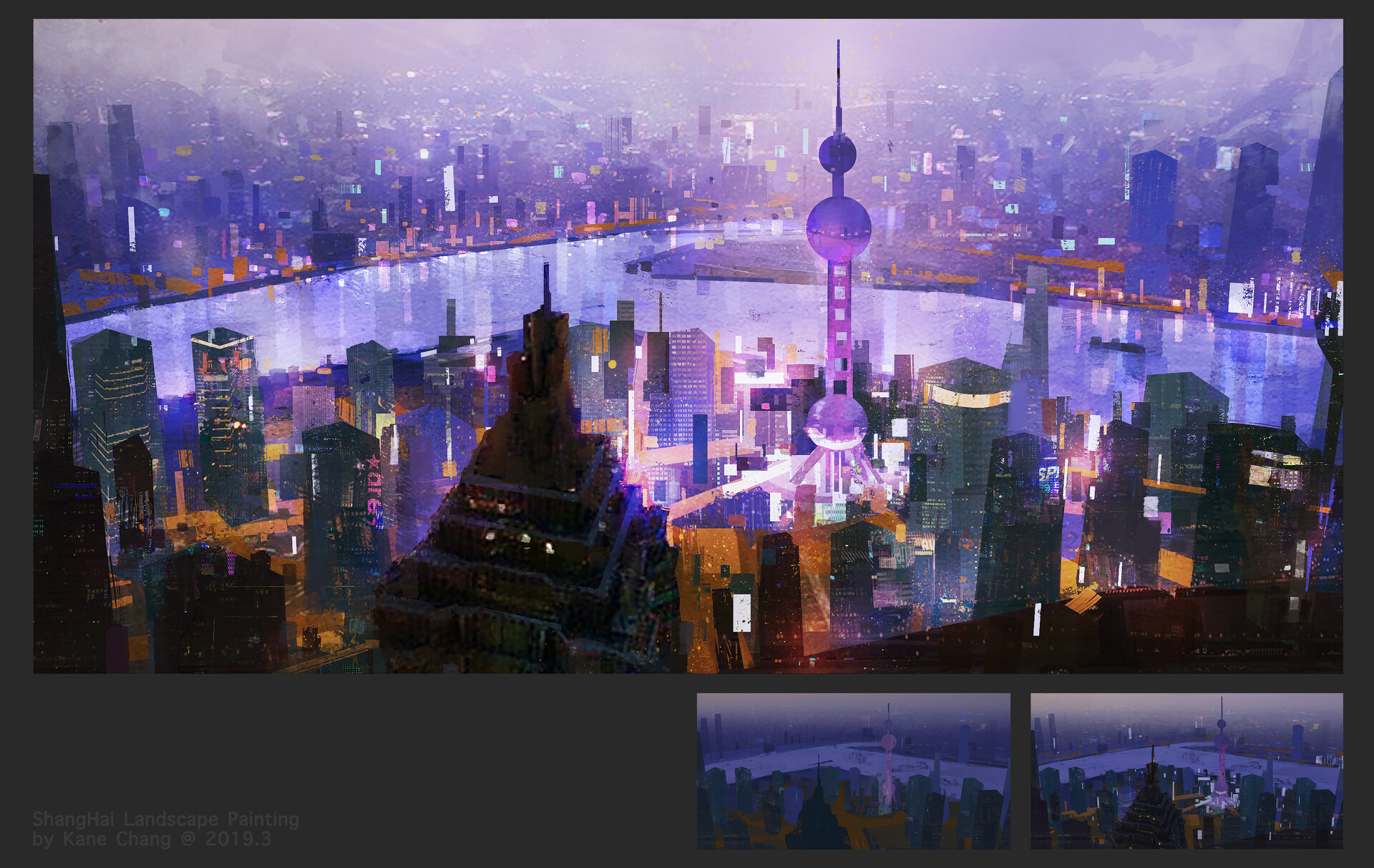Artstation Digital Painting City Landscape Kane Chang