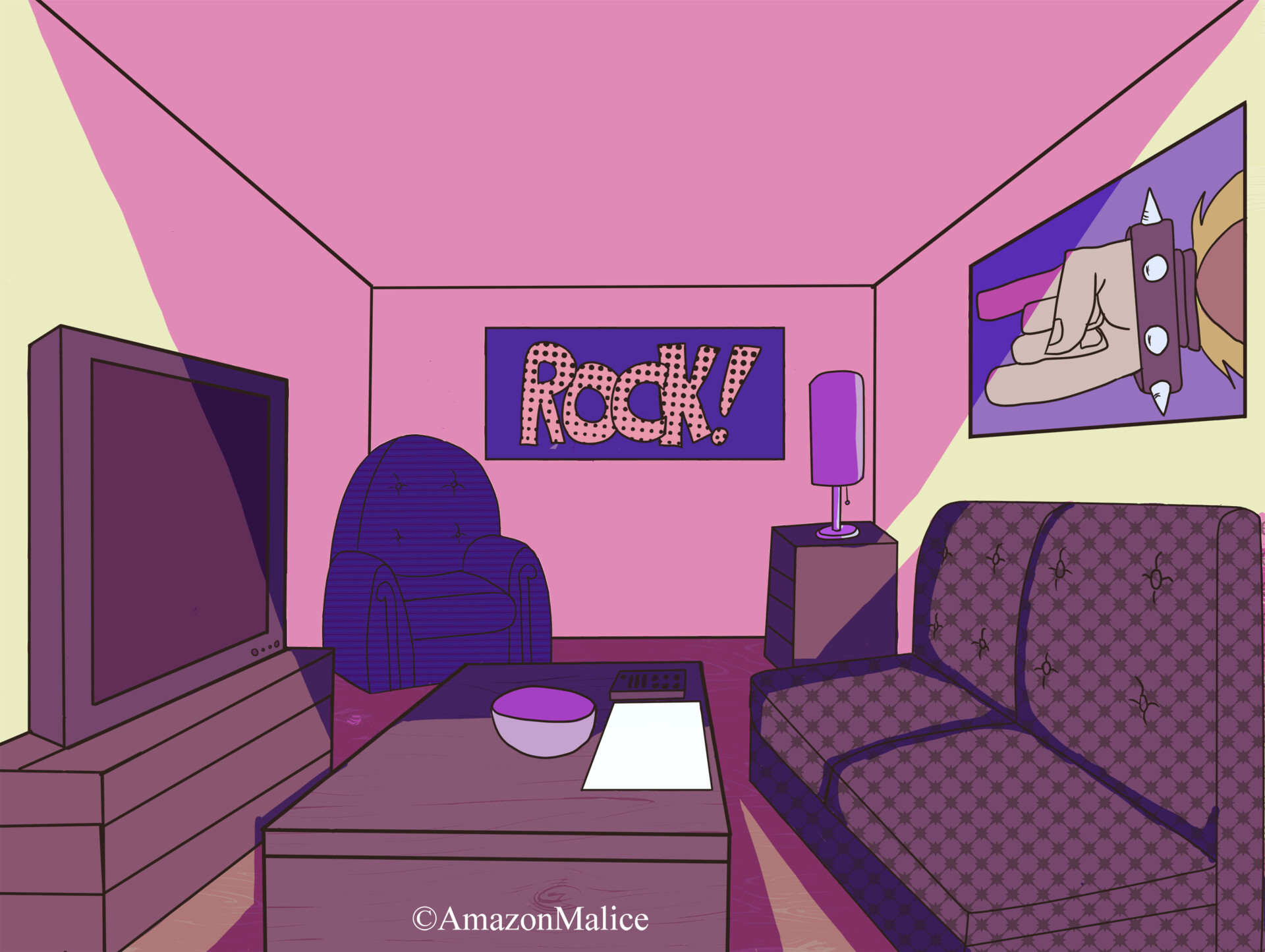 Artstation A Rockin Living Room Aesthetic Kathleen Macintyre