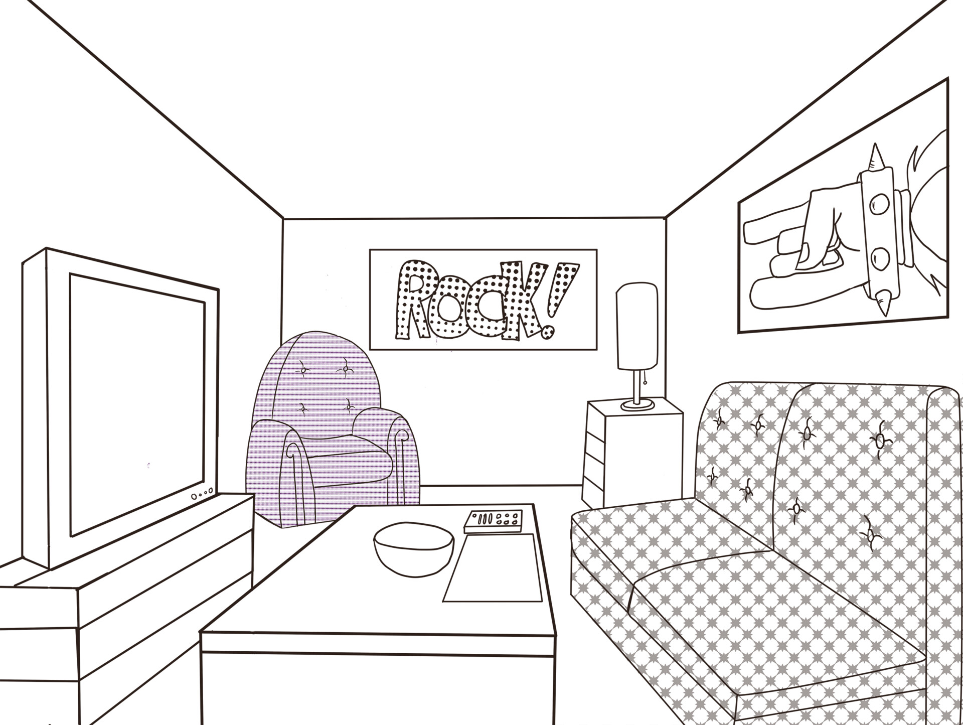 Artstation A Rockin Living Room Aesthetic Kathleen Macintyre