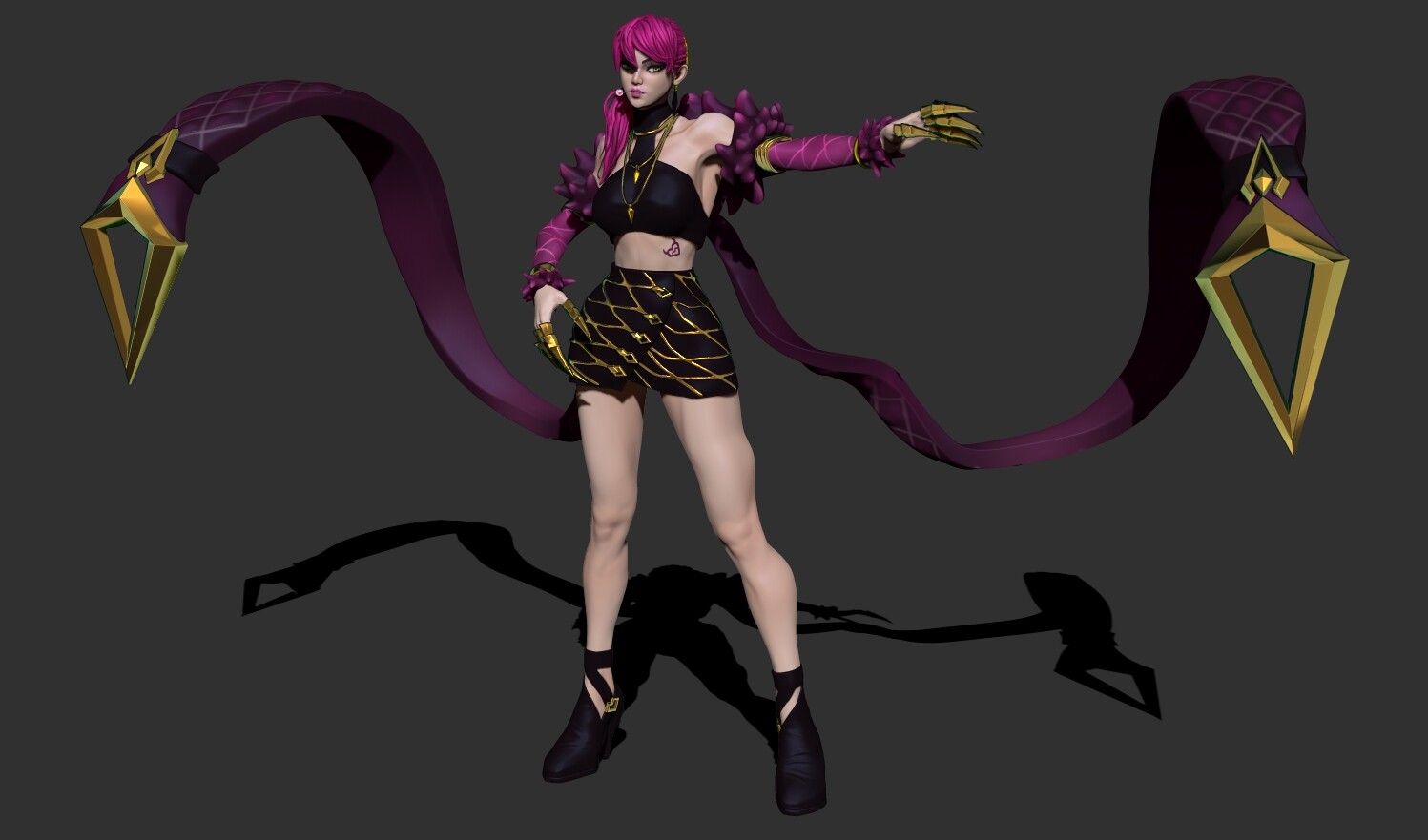 Artstation K Da Evelynn Fan Art Modeling Sang Yun Lee