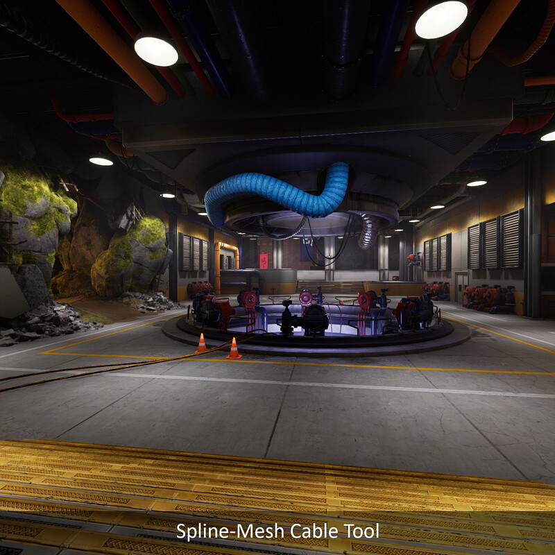Spline-Mesh Cable Tool