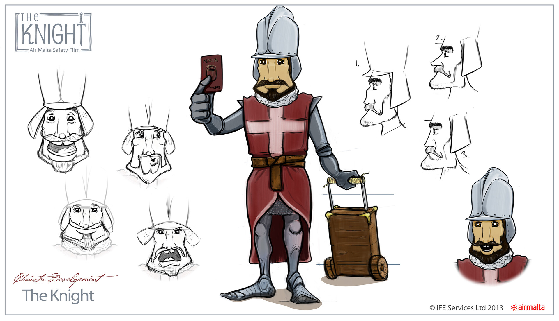 Ant Harding - Character Designs for Airline Safety Film