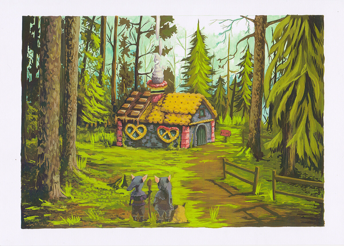 Artstation Hansel Greten Witch Candy House Florence Vermeerbergen