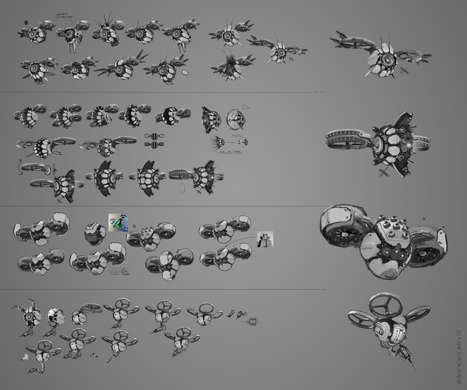 Concepts for each drone 