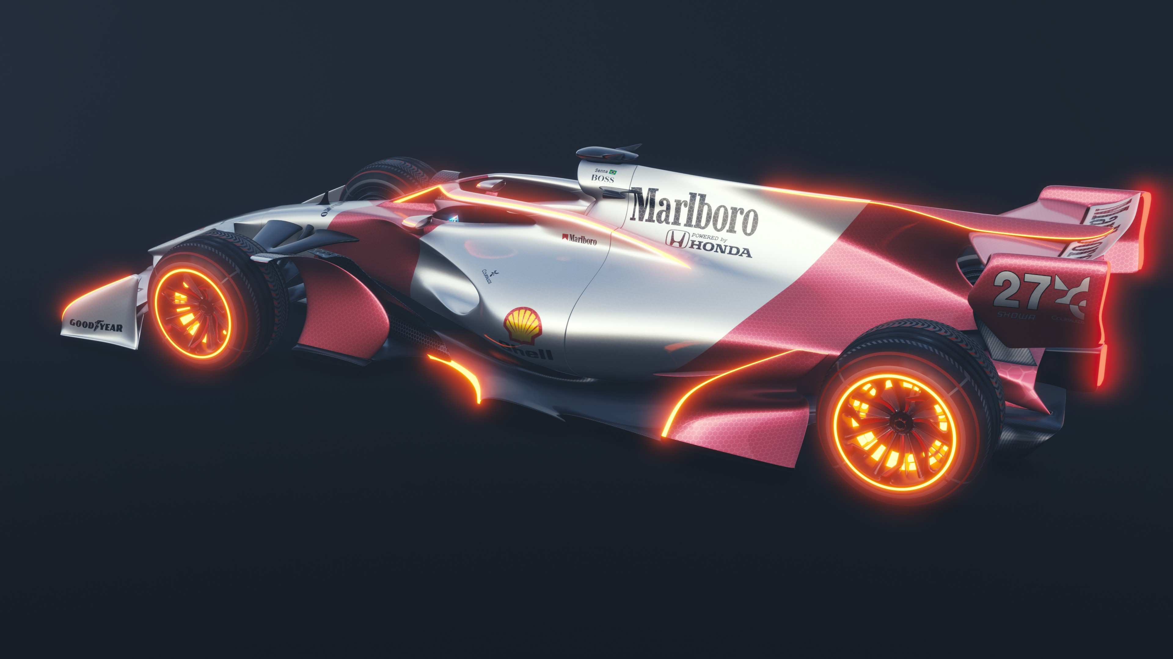 Artstation Futuristic F1 Car Retro Mclaren Eevee Volodymyr Borovkov