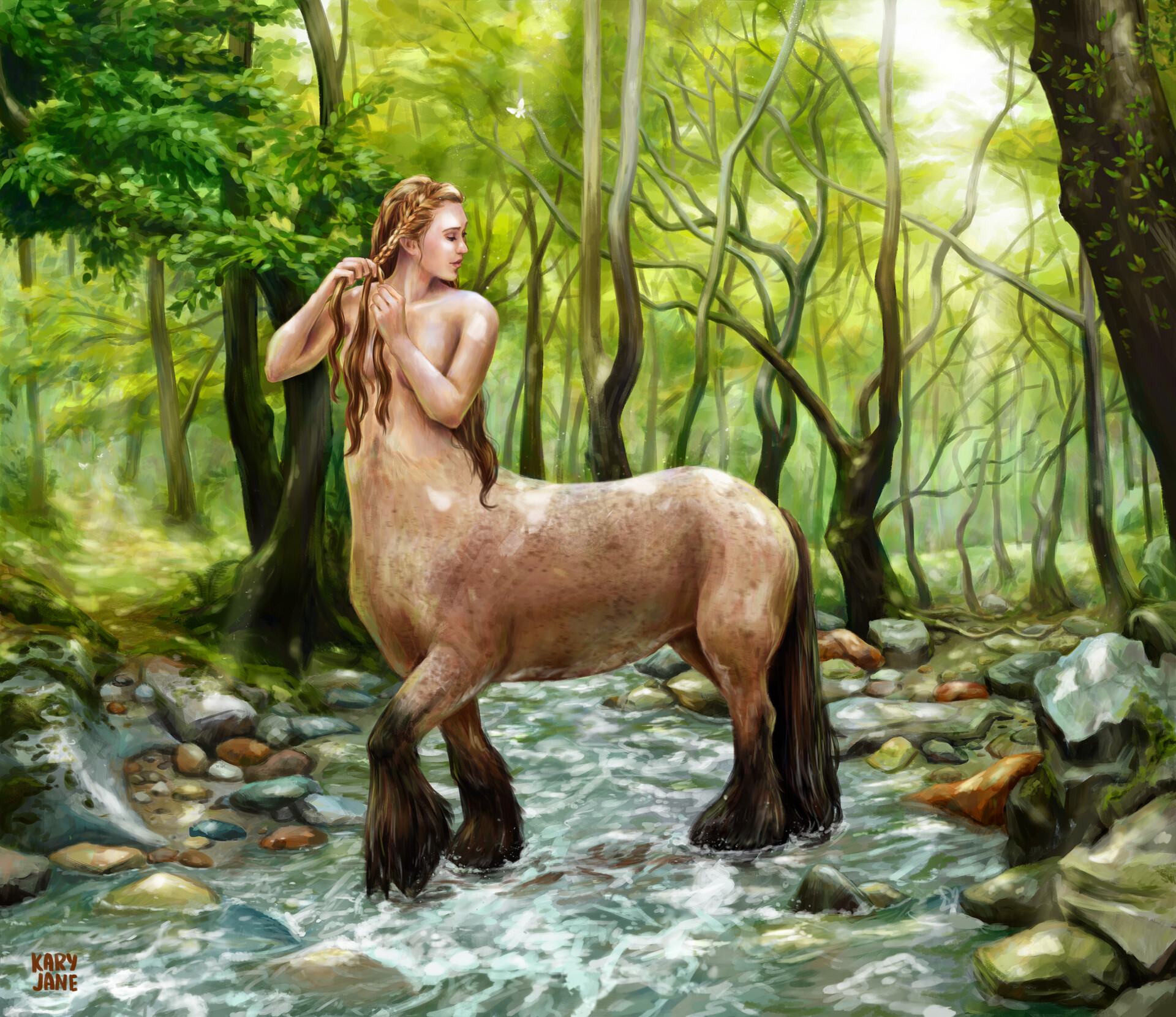 artstation forest centaur kary jane