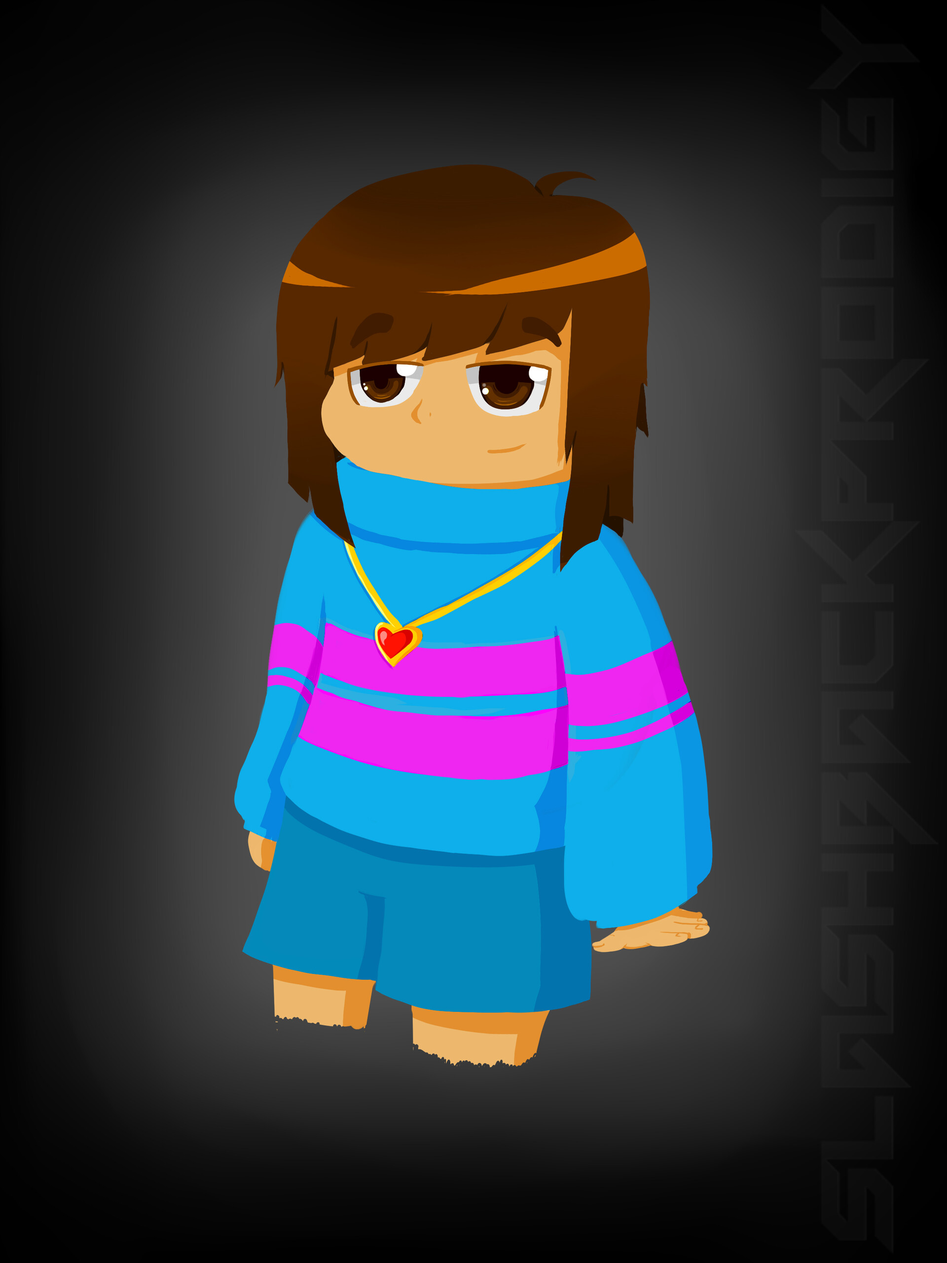 ArtStation - Undertale Frisk Lineless Color