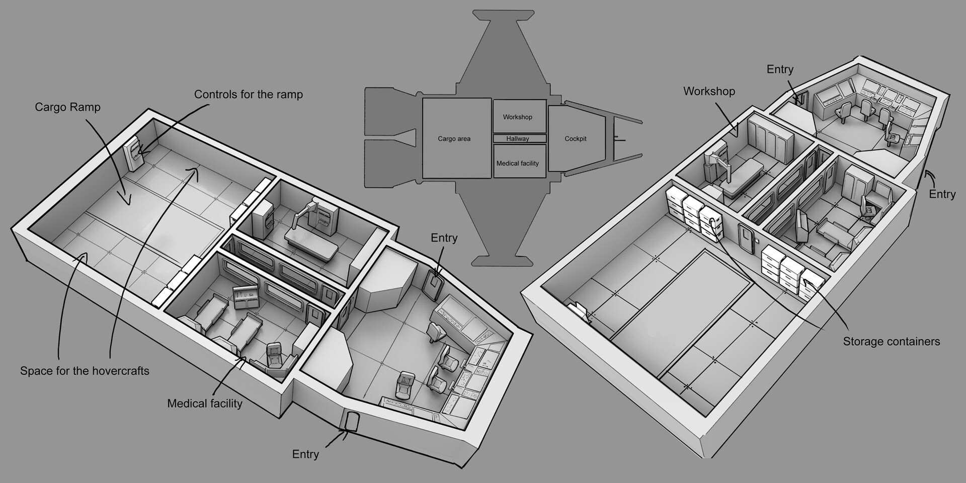 Artstation Spaceship Concept Art Adrian Regalado