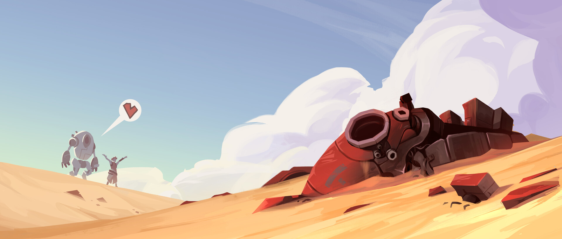 ArtStation - Sand Dune Mech Illustration
