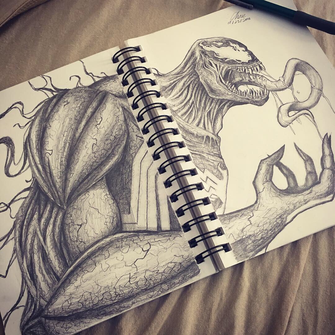Artstation Venom 2d Pencil Drawing Chase Morello Simple & short video of drawing the best fantasy character of venom so guys this is my first video.using equipment : venom 2d pencil drawing chase morello