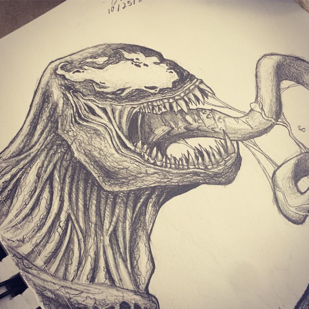 Chase Morello - Venom 2D Pencil Drawing