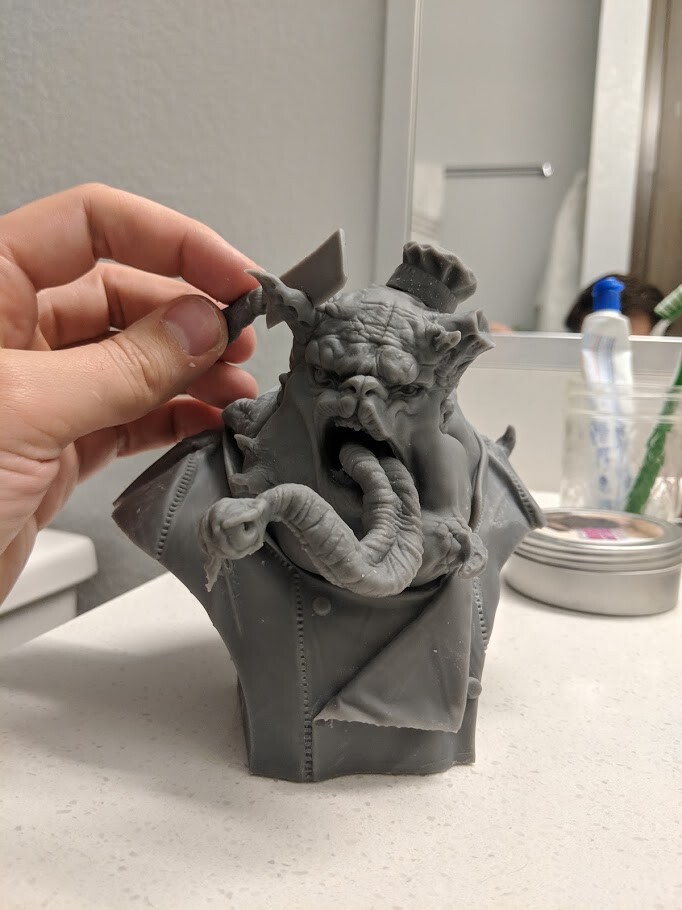 Initial 3D print, printed on a form 2, 