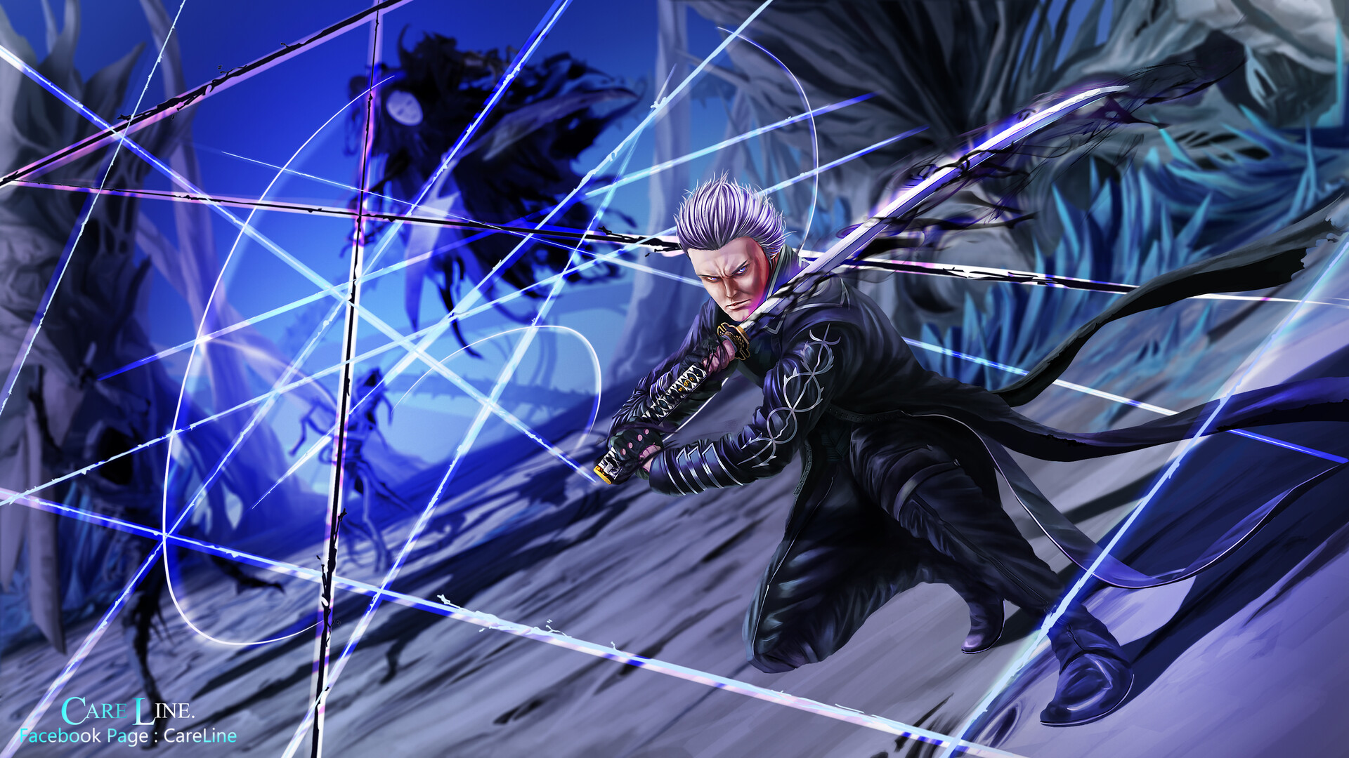 Painting Vergil - Devil May Cry 5 Fanart 