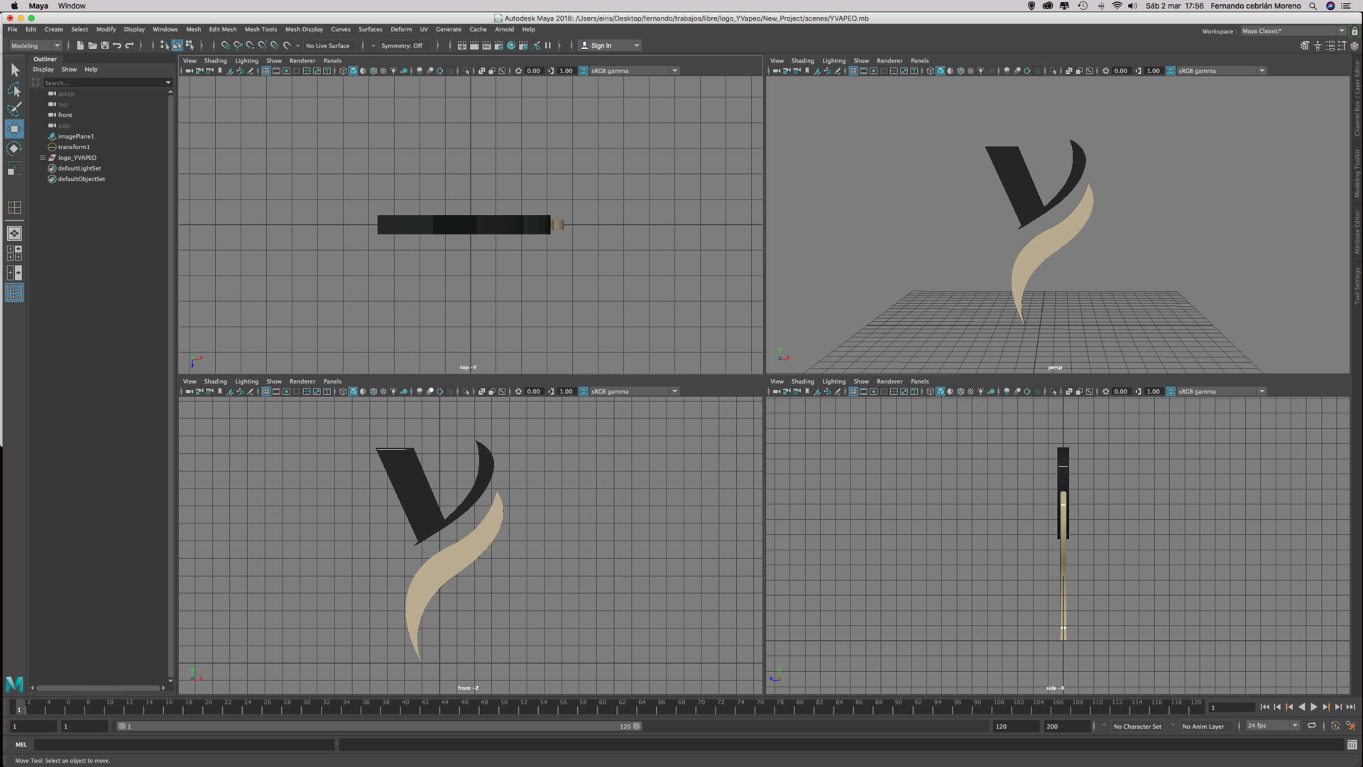 Artstation 3d Design Of The Logo Yvapeo Fernando Cebrian