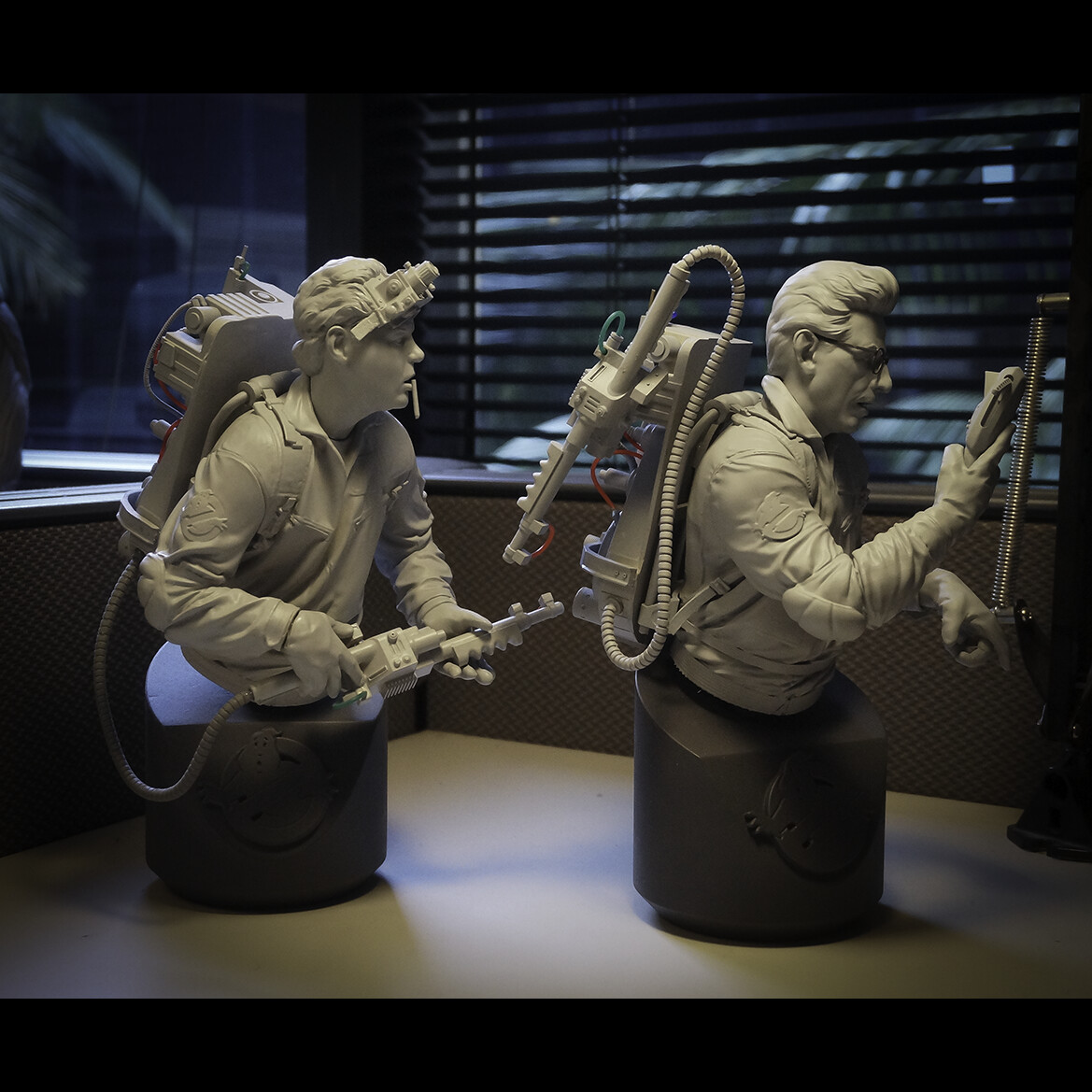 Scott Wells - Egon Spengler & Ray Stantz Ghostbusters tribute figurines