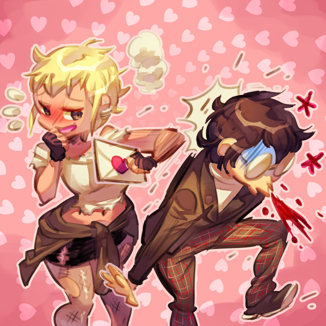Ryuji Sakamoto &amp; Joker from Persona 5.
