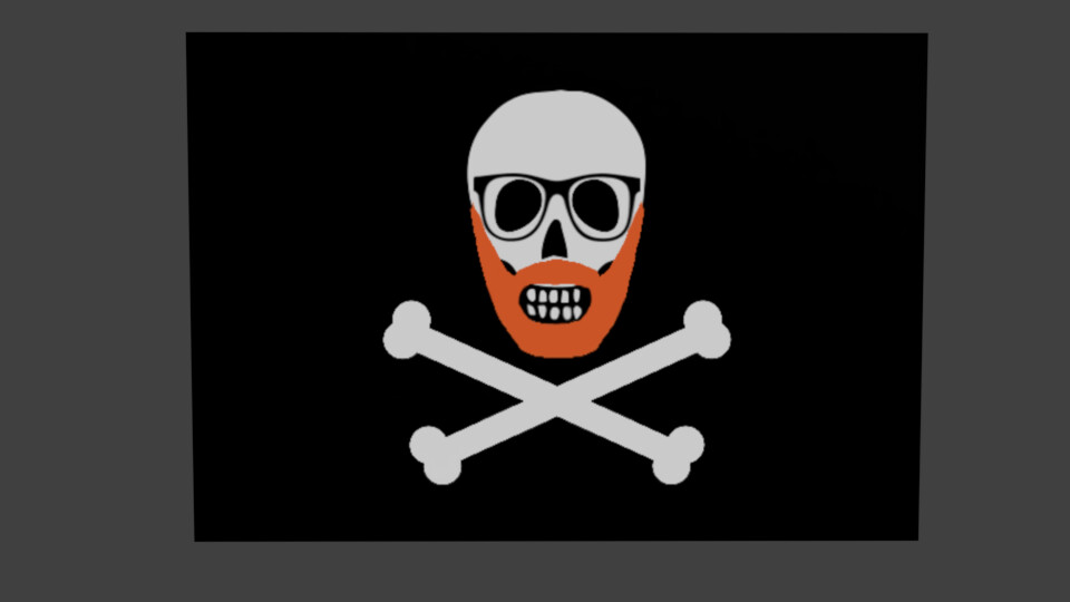 Self-portrait pirate flag