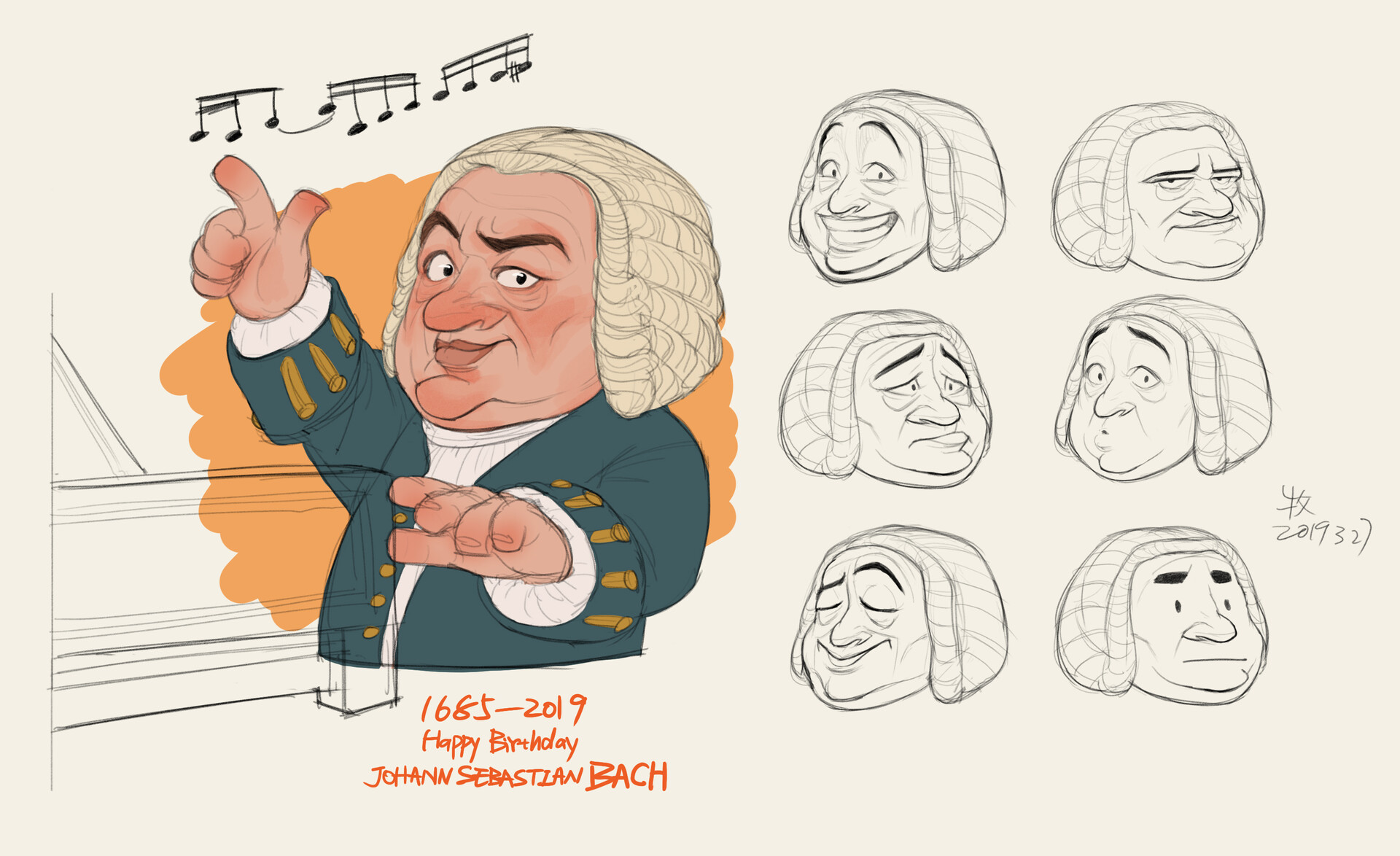 Artstation Happy Birthday Js Bach Zzz Mu