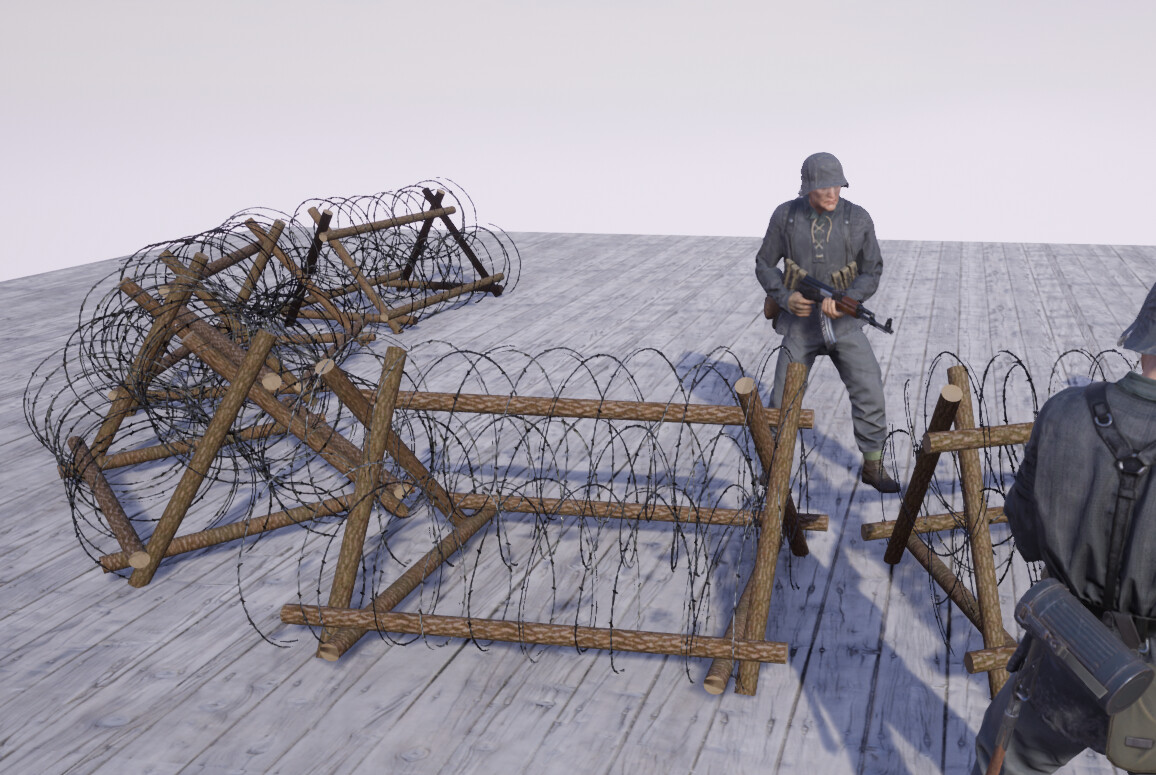 Barbed wire obstacle sale
