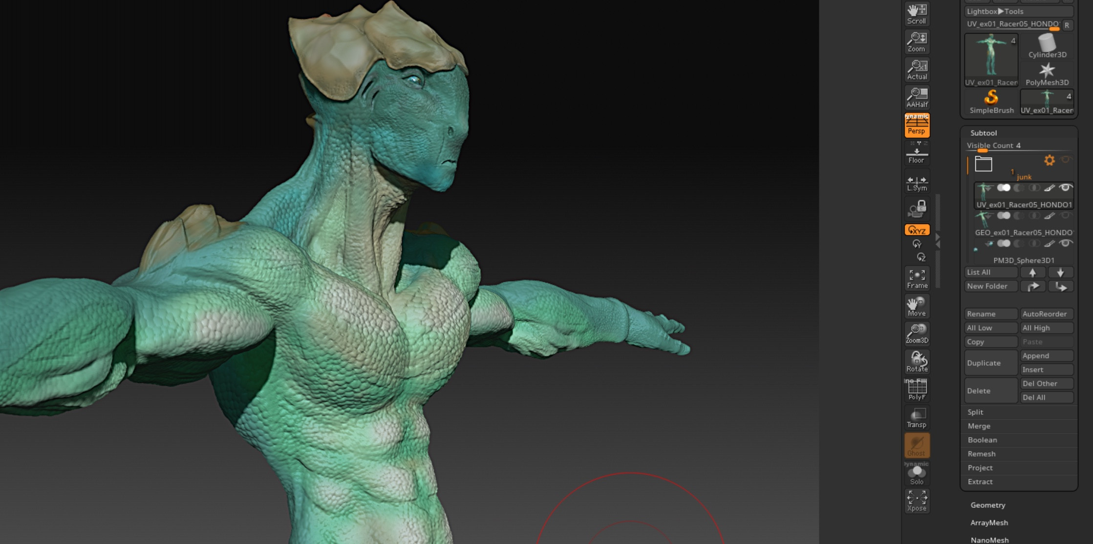 Colour Blockout and model prep for migration to Substance Painter and/or Mari.