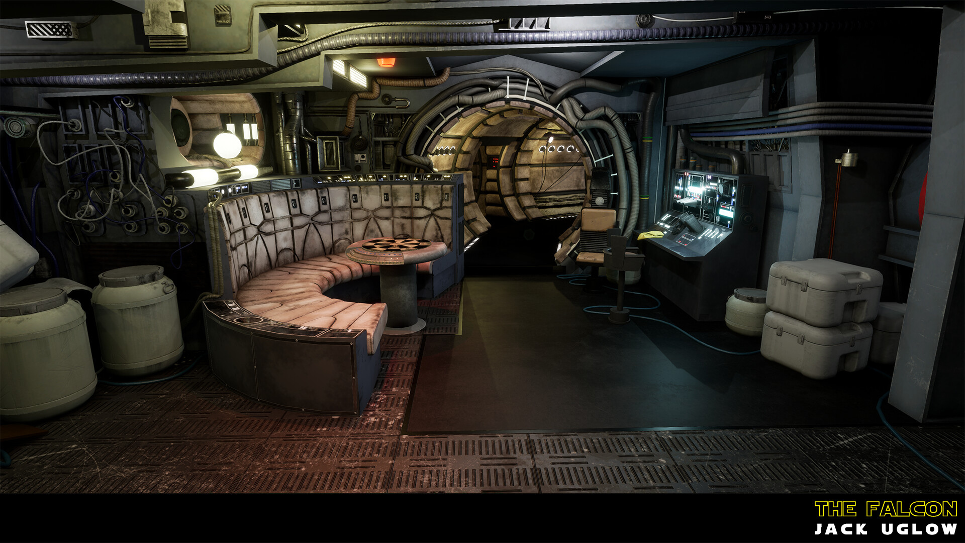 Artstation Millennium Falcon Interior Environment Art Jack Uglow