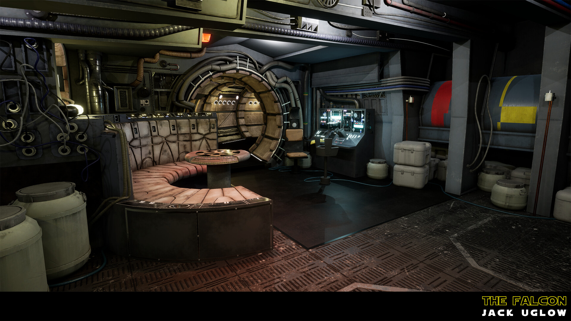 Artstation Millennium Falcon Interior Environment Art Jack Uglow