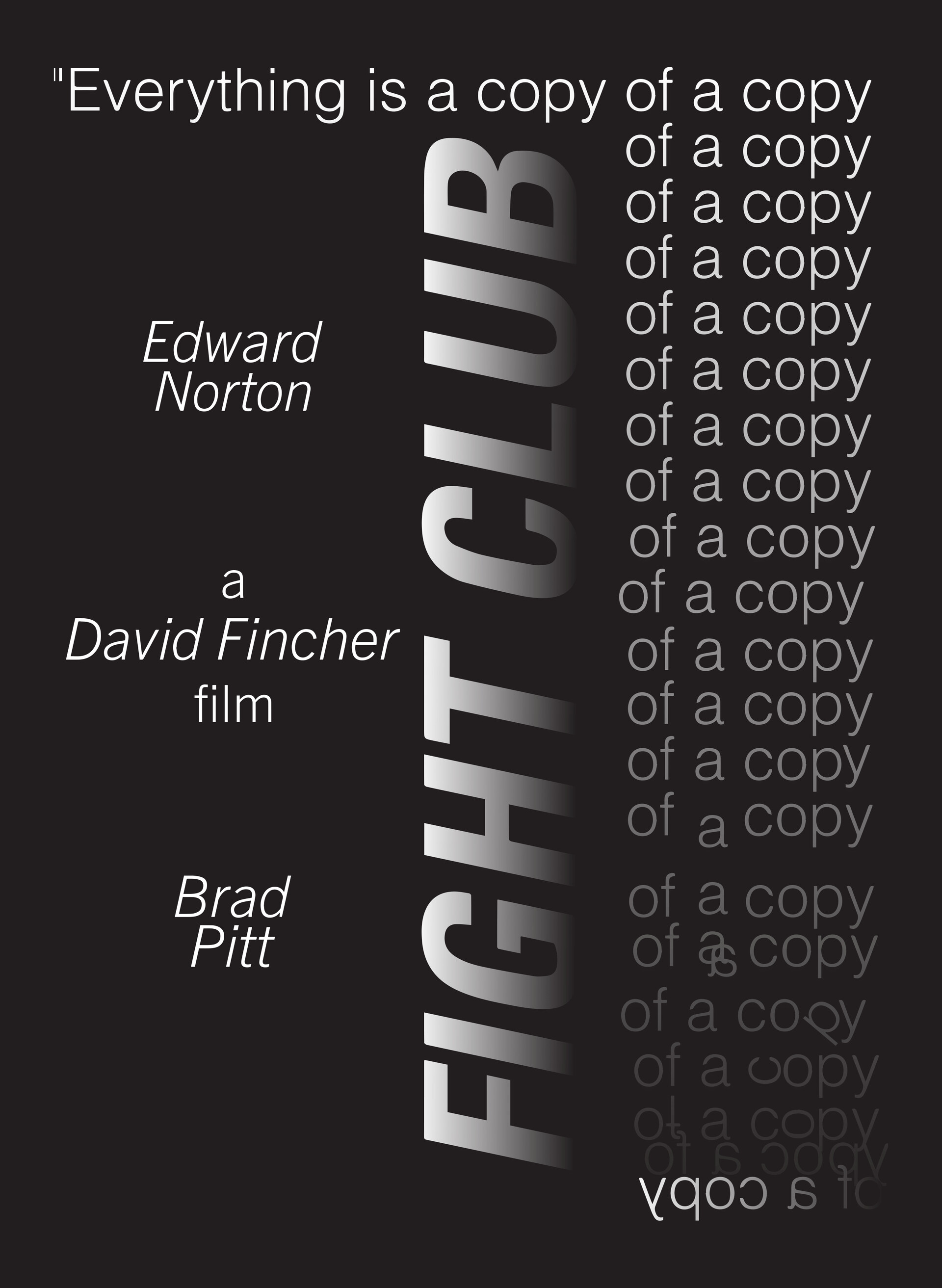 Artstation fight club typographic poster