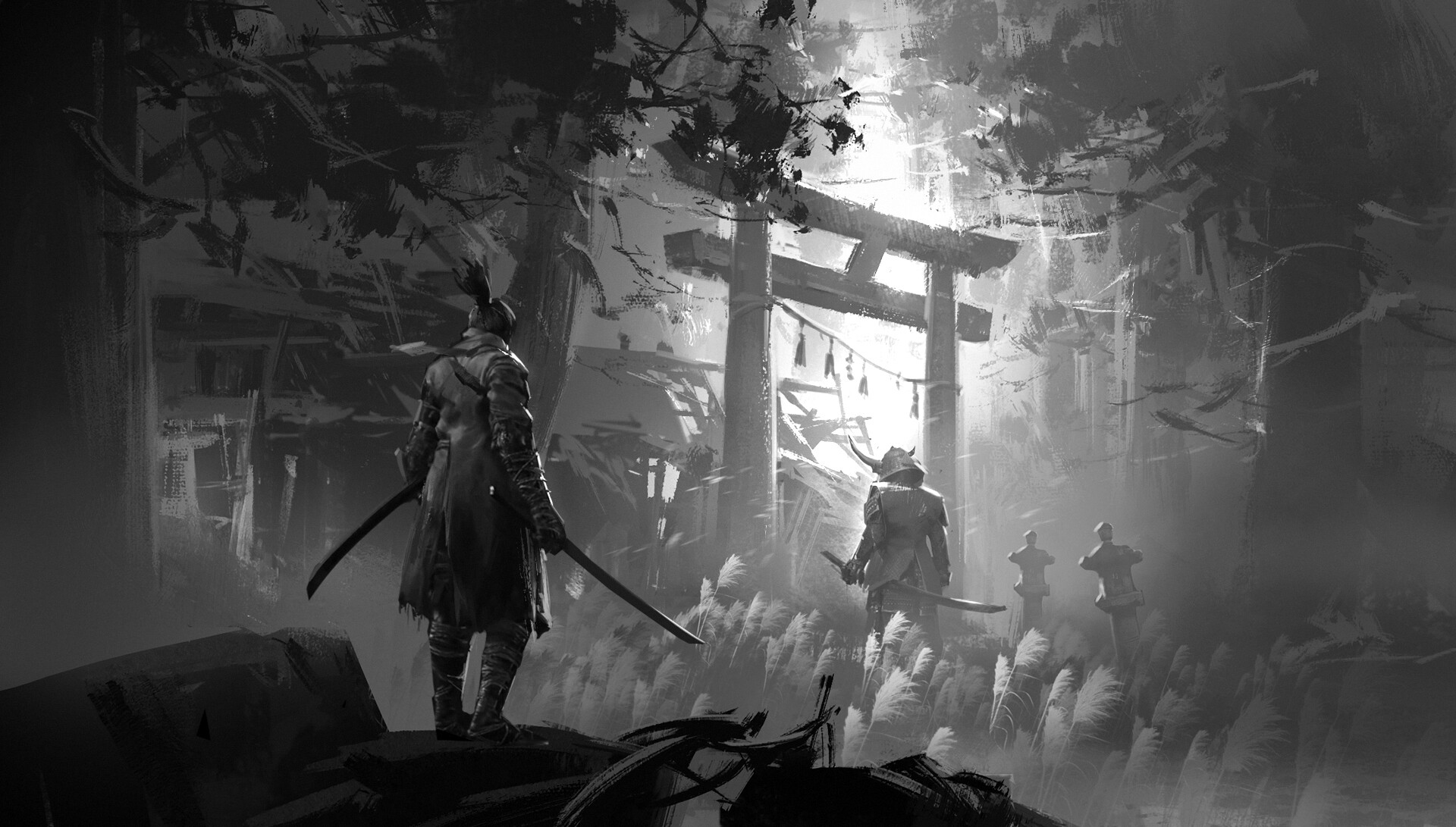 Samurai wallpaper engine. Sekiro: Shadows die twice. Sekiro Shadow die twice Art. Самурай арт Секиро. Поле боя самураев.