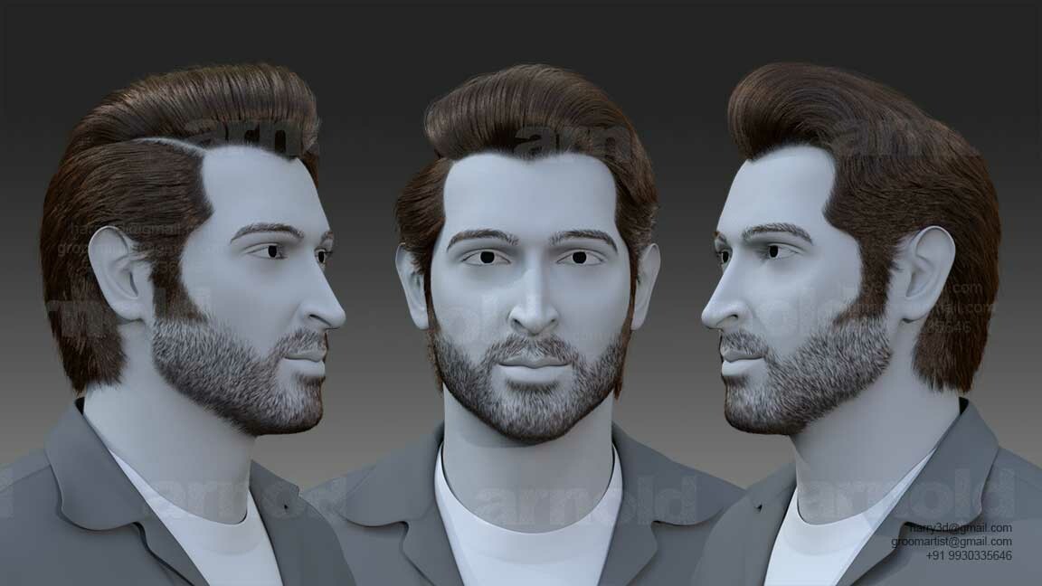 ArtStation - Hrithik Roshan Hair & Simulation