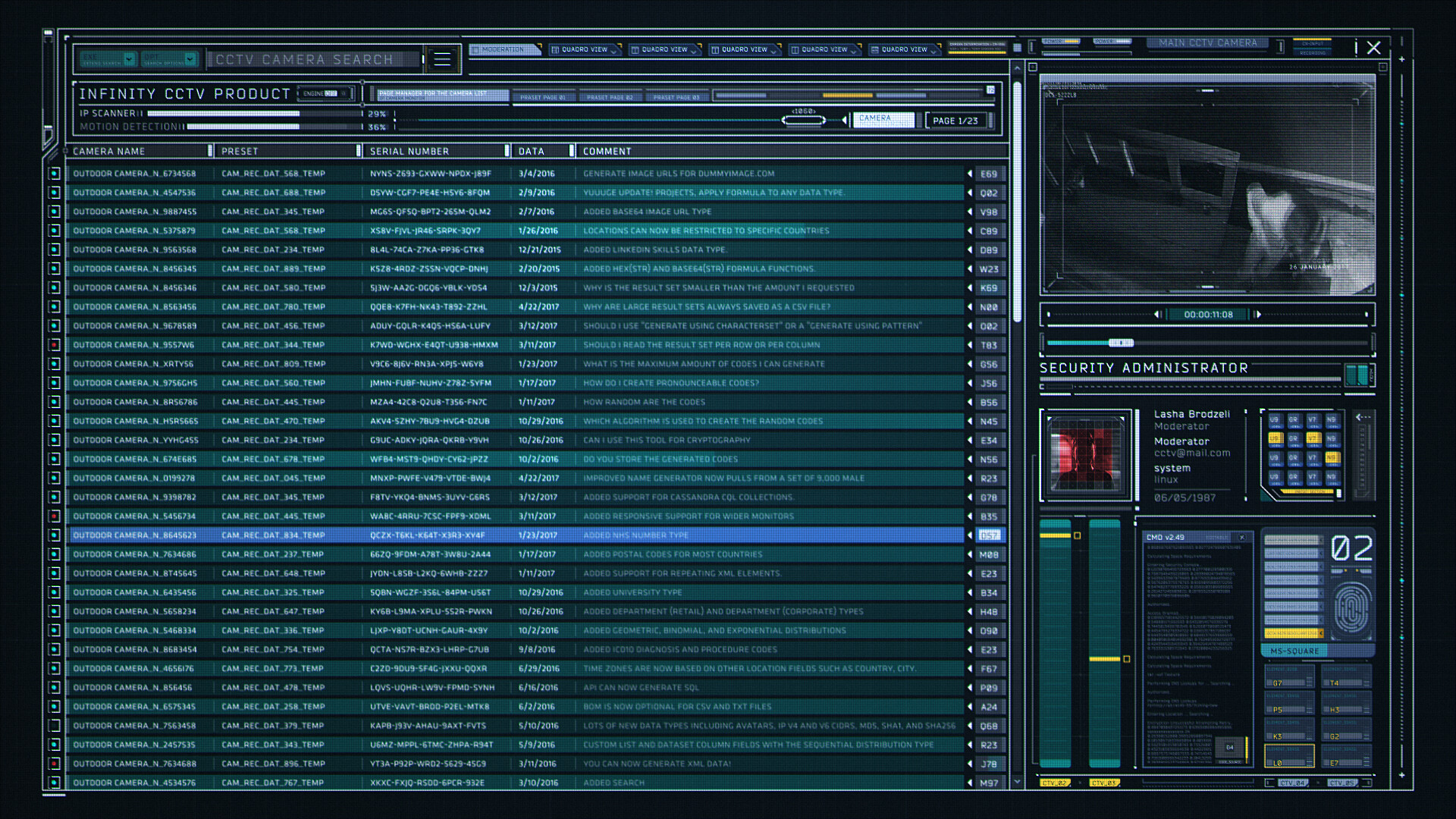 Lasha Brodzeli - CCTV Surveillance UI
