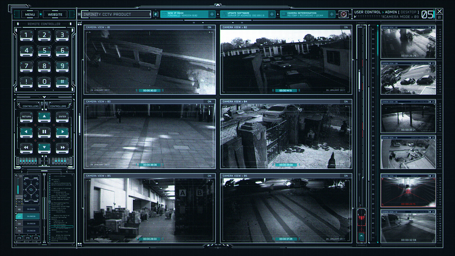 Lasha Brodzeli - CCTV Surveillance UI