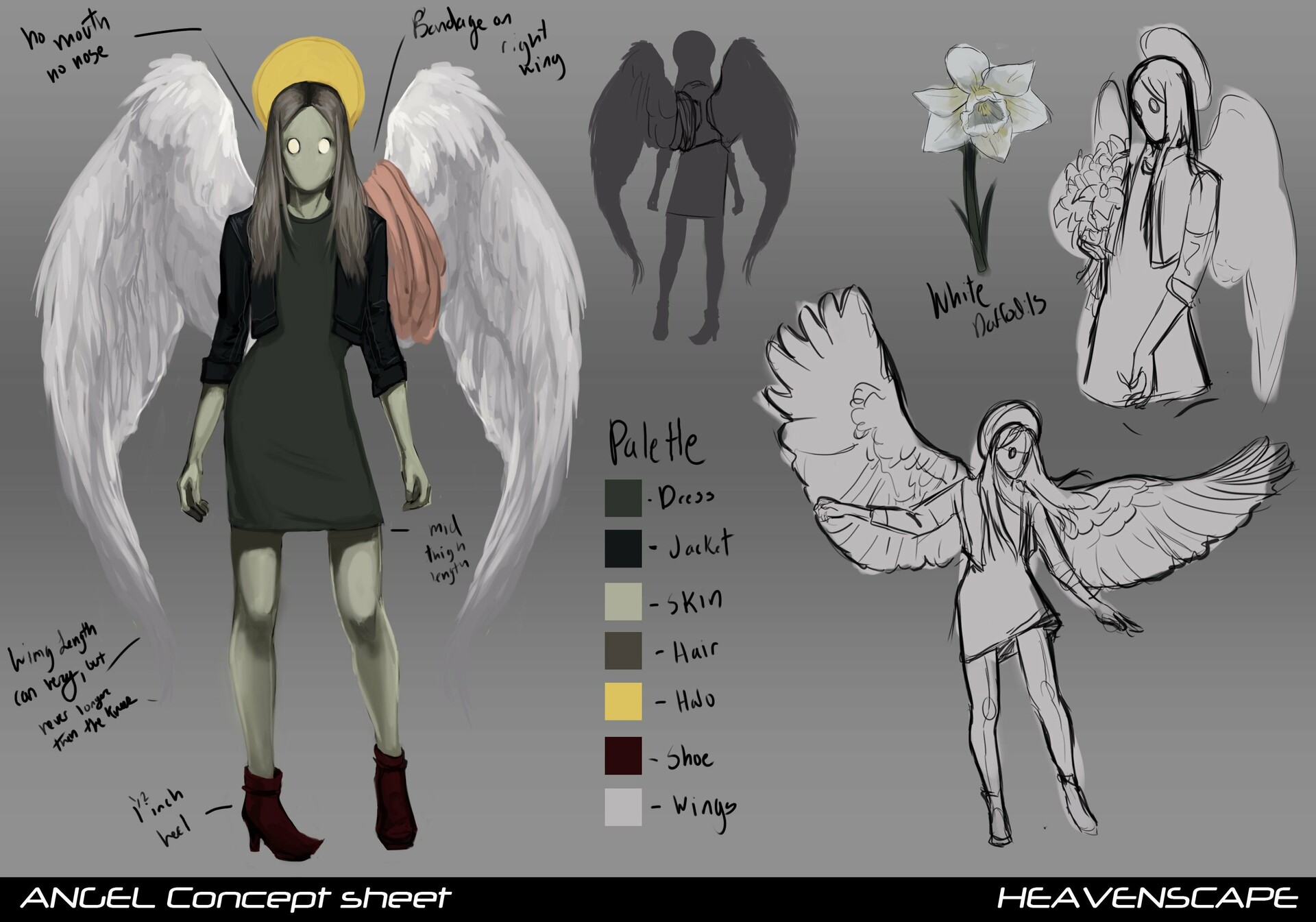 Artstation Angel Character Sheet Yves Searle
