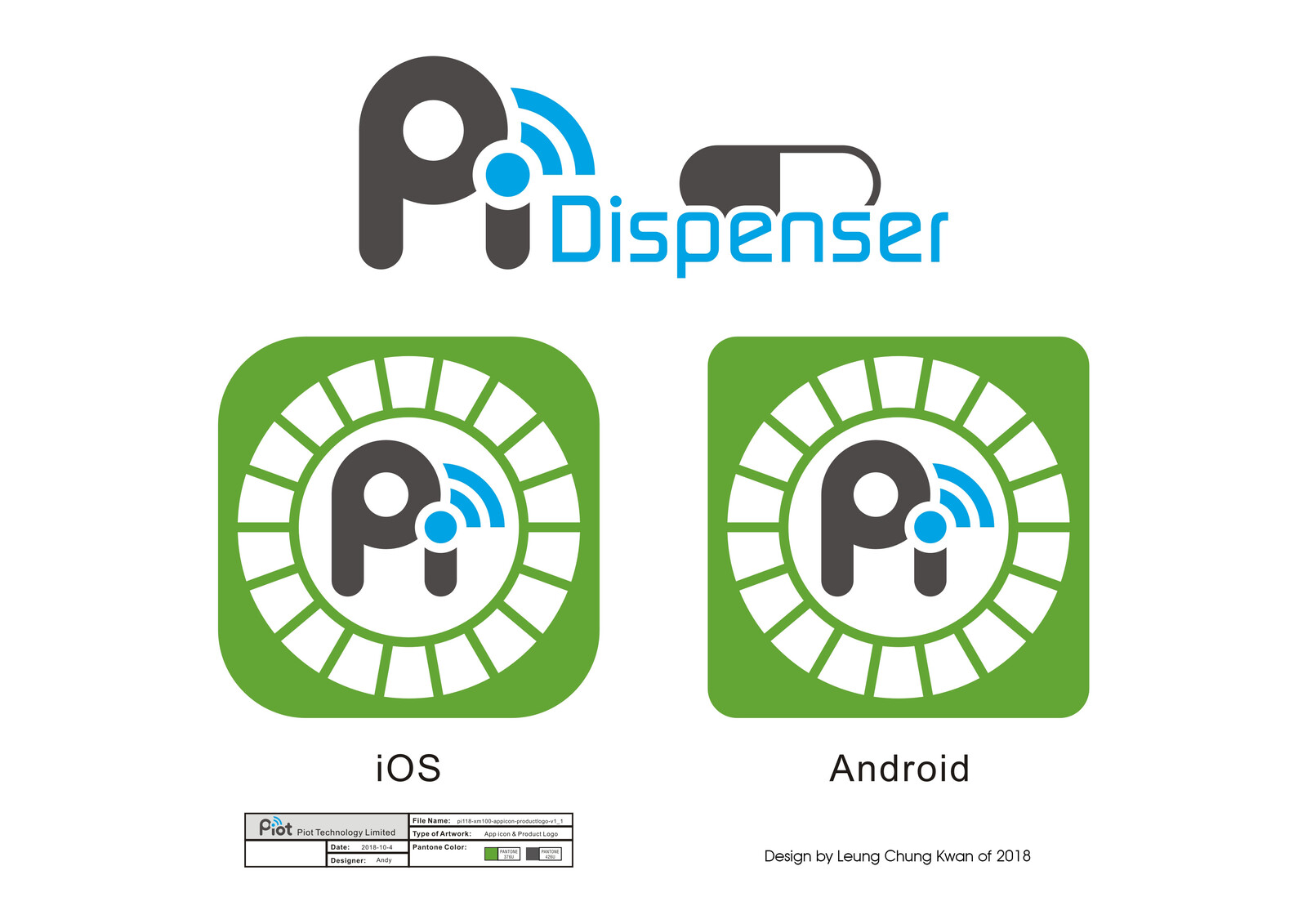 💎 App Icon | Design by Leung Chung Kwan on 2018 💎
App Name︰Pidispenser | Client︰Piot Technology Limited