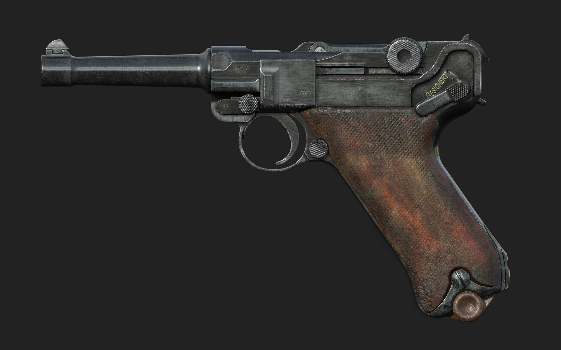 Люгер кейн. Люгер p08. Luger p08 3d model. Люгер 3д модель.