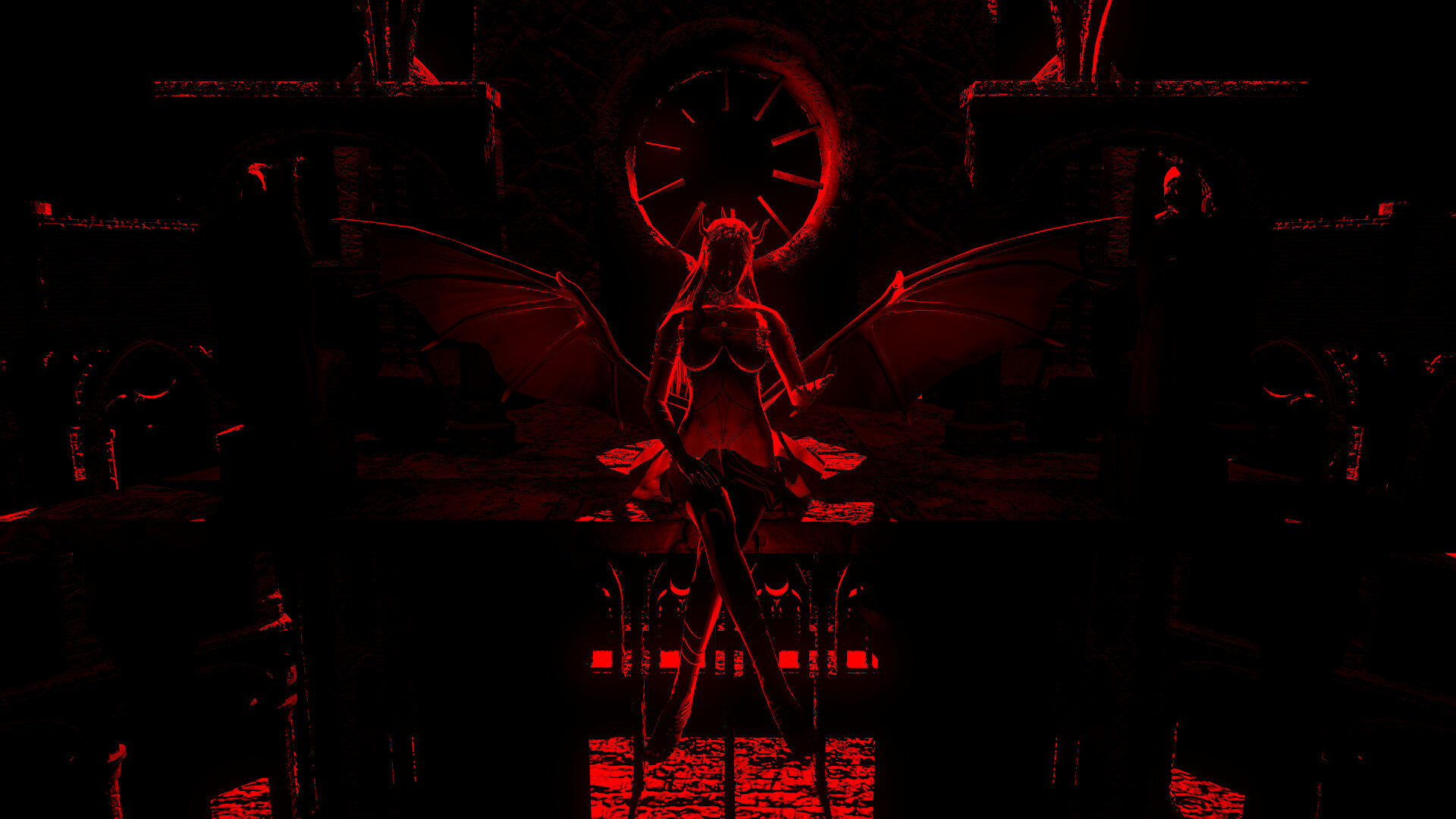 Artstation Succubus Wallpaper Lighting Study Alsiel Lan Azul Tampos