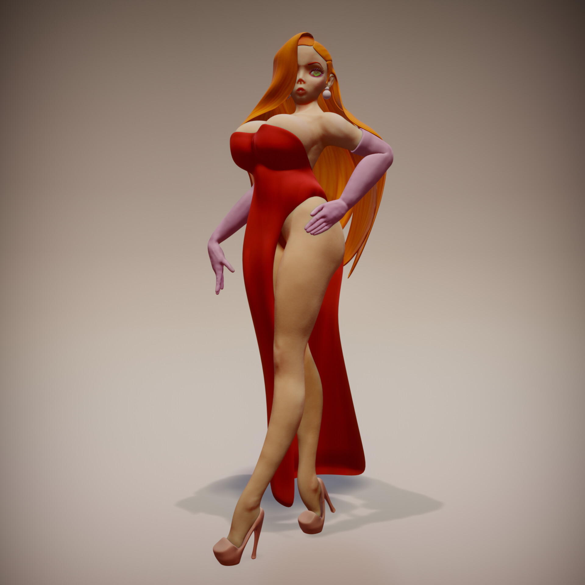 Artstation Jessica Rabbit Kirill Berezhnov