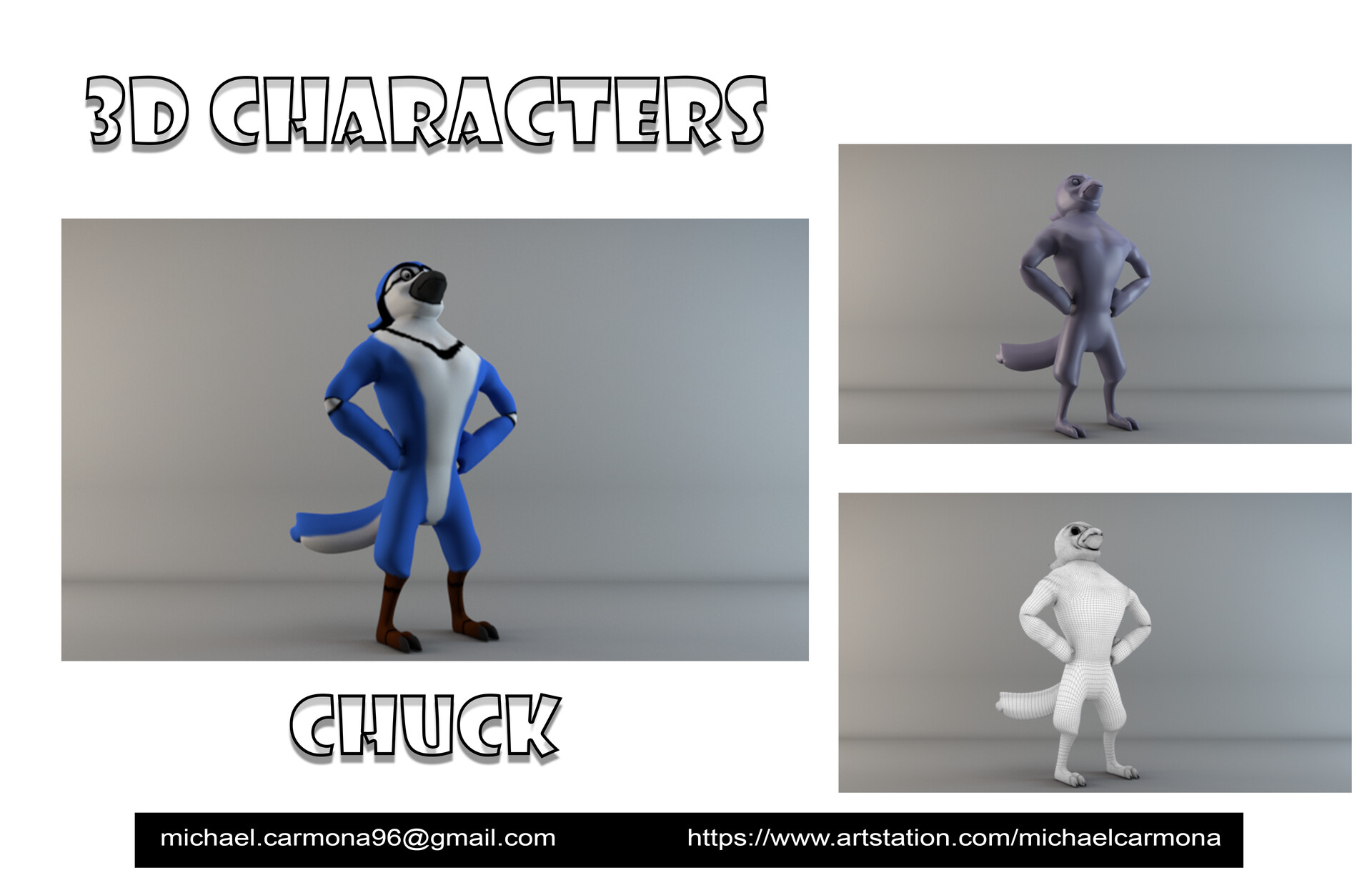Michael Carmona Bad Luck Chuck 3d Model