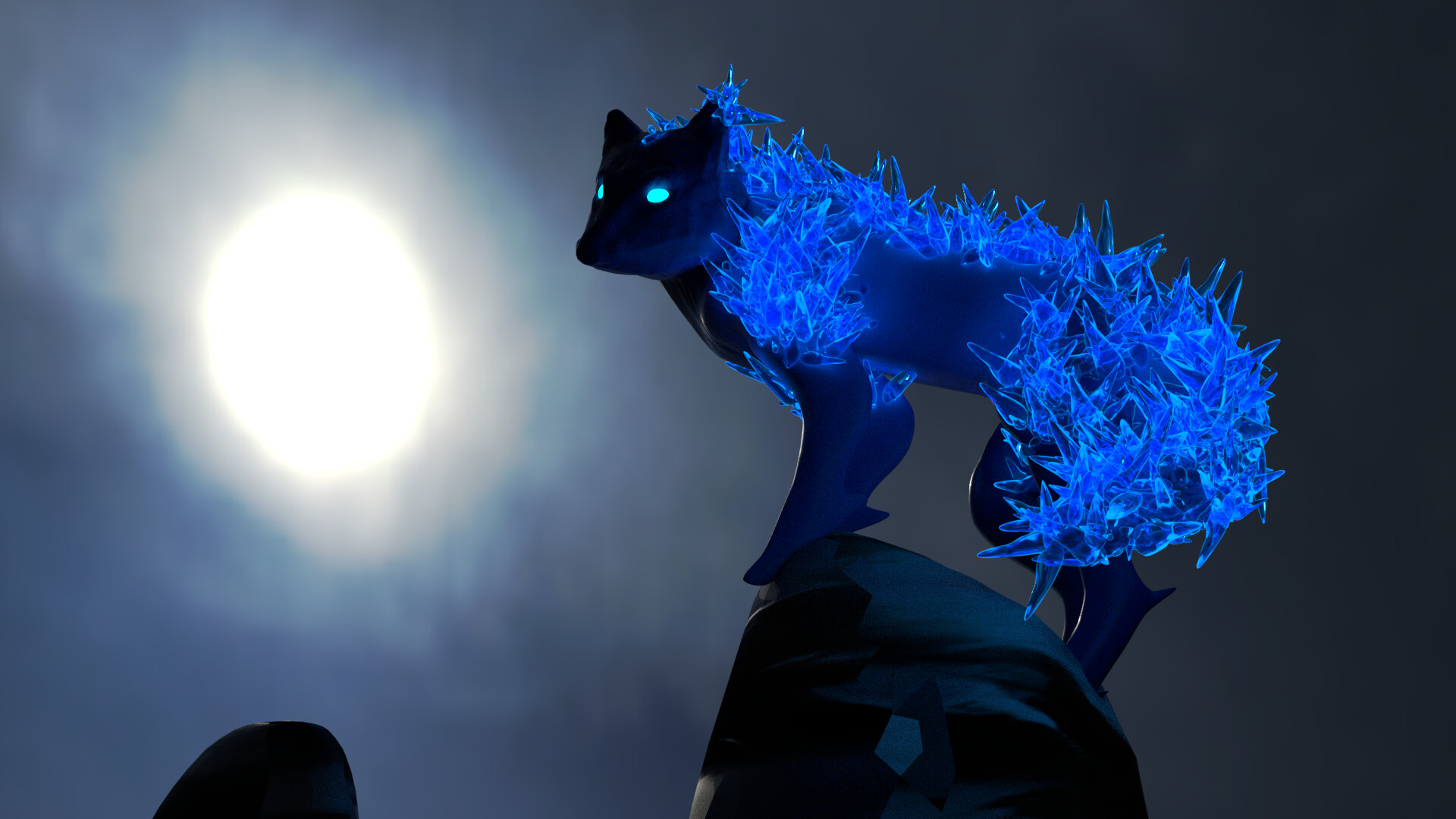 Artstation Wolf Of Ice 3d Francisco Correia