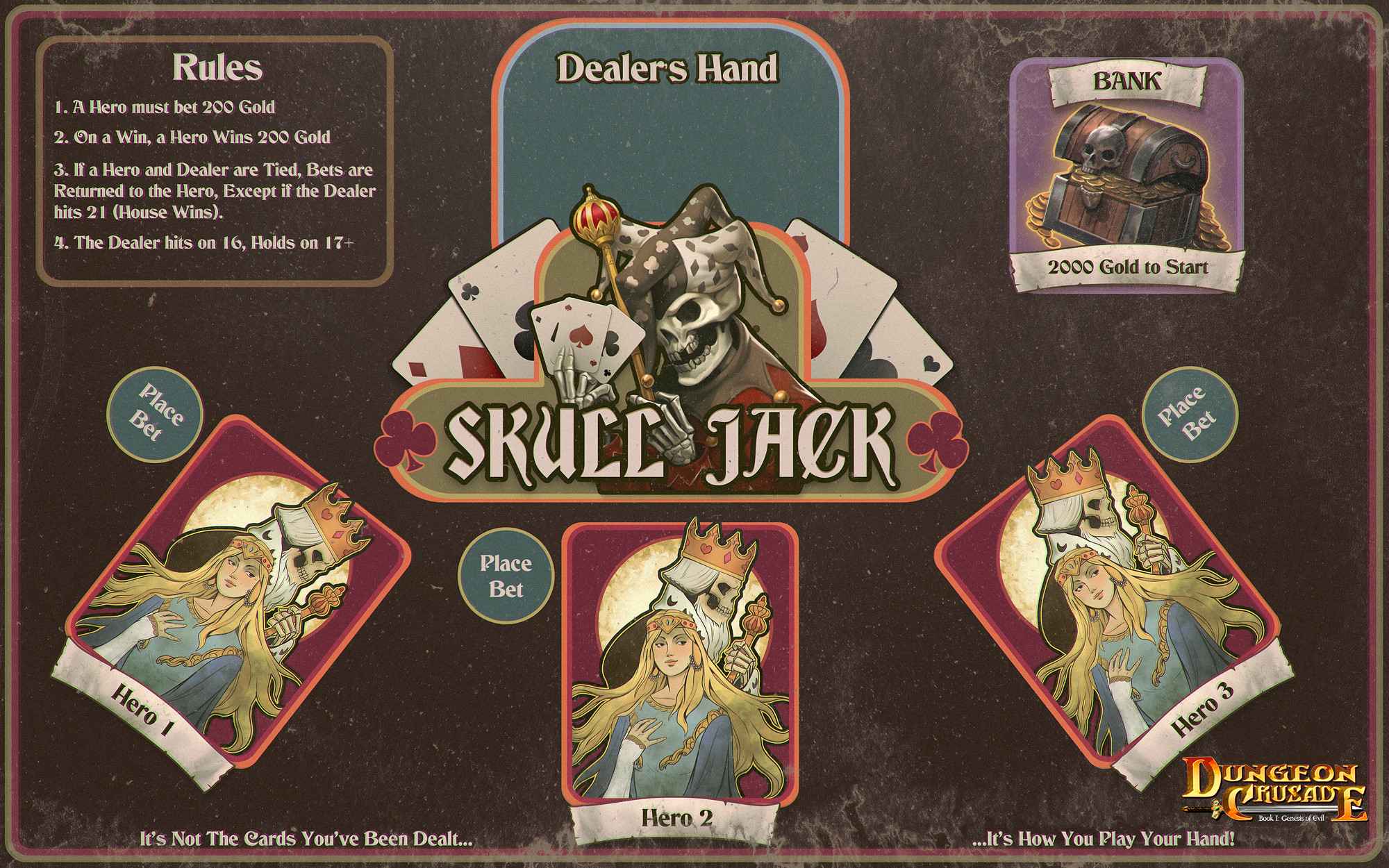 Skull Jack (blackjack) Mini Game