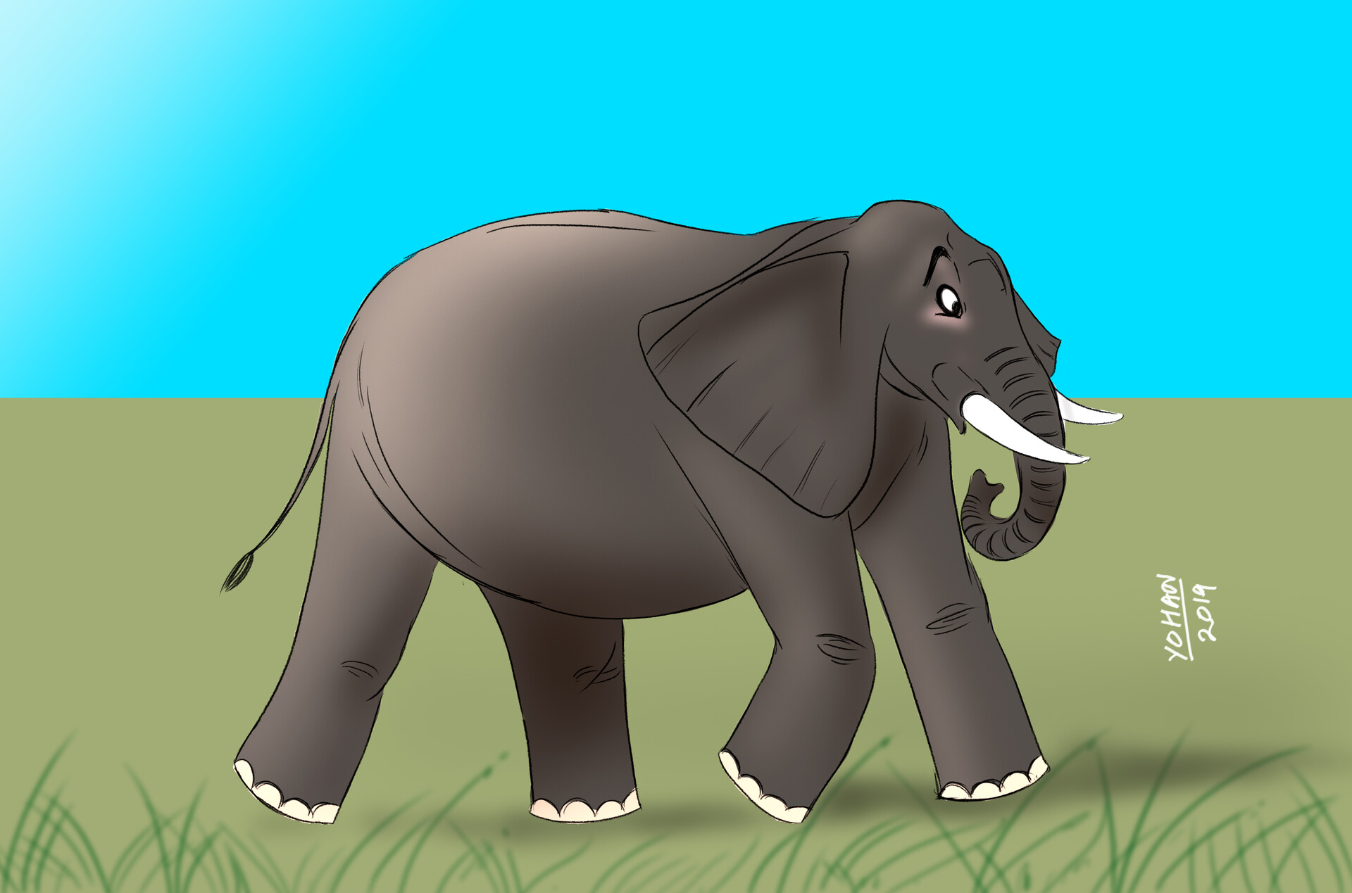 Elephant cartoon. Elefant cartoon. Funny Elephant cartoon. Strong Elephant cartoon. Cartoon about Elephant.