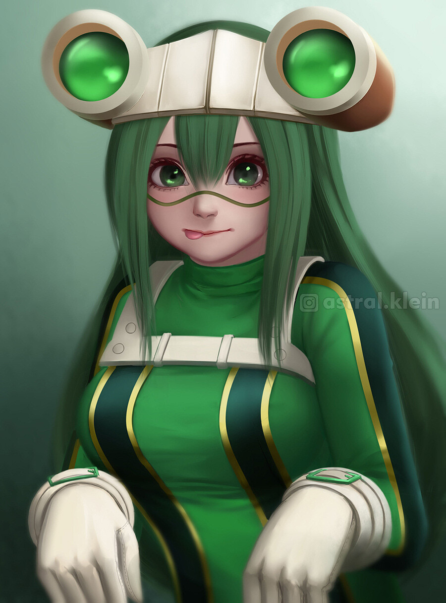 Artstation Tsuyu Asui Astral Klein Character from boku no hero academia. artstation tsuyu asui astral klein