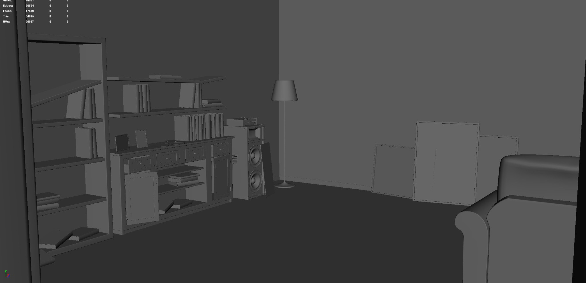 Living Room (Modeling Stage)