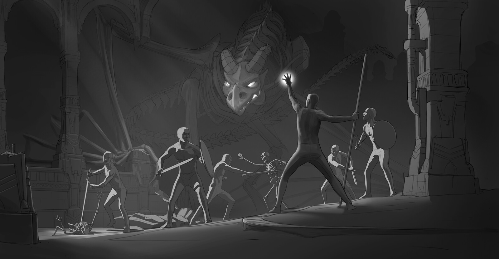 Selected compositional sketch