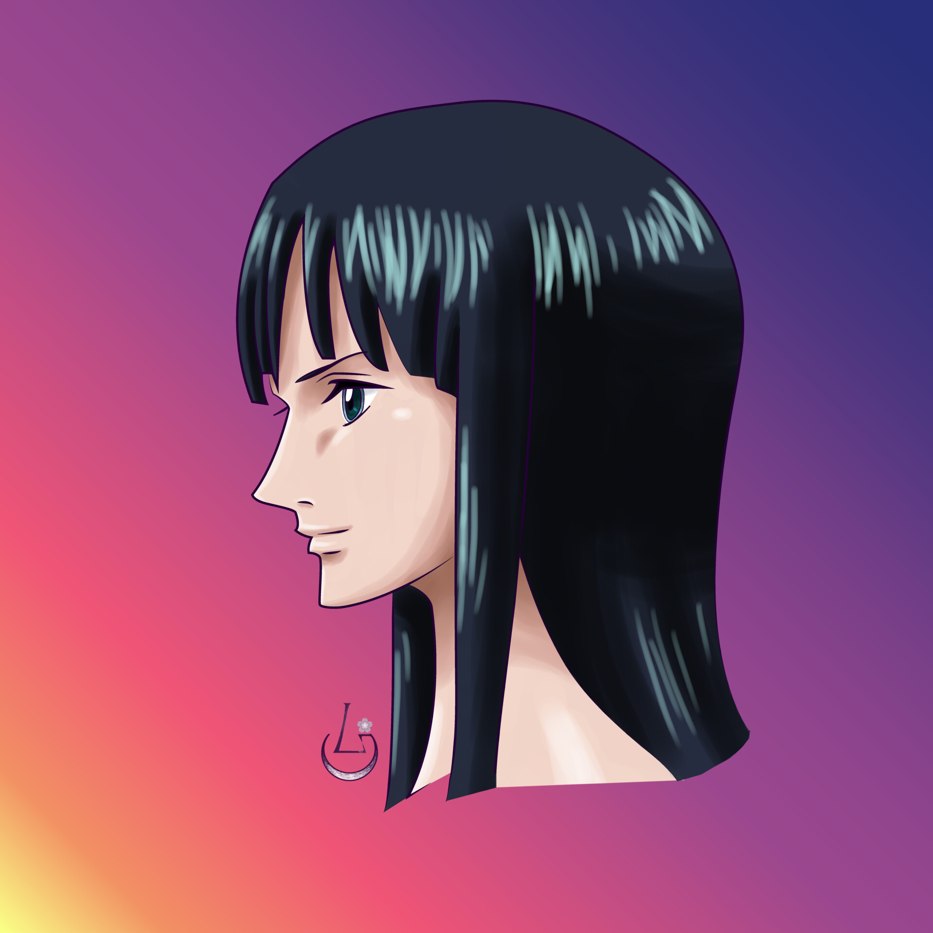 Artstation Nico Robin Portrait Pre Timeskip Audrey Wagner Ludovica Giannone