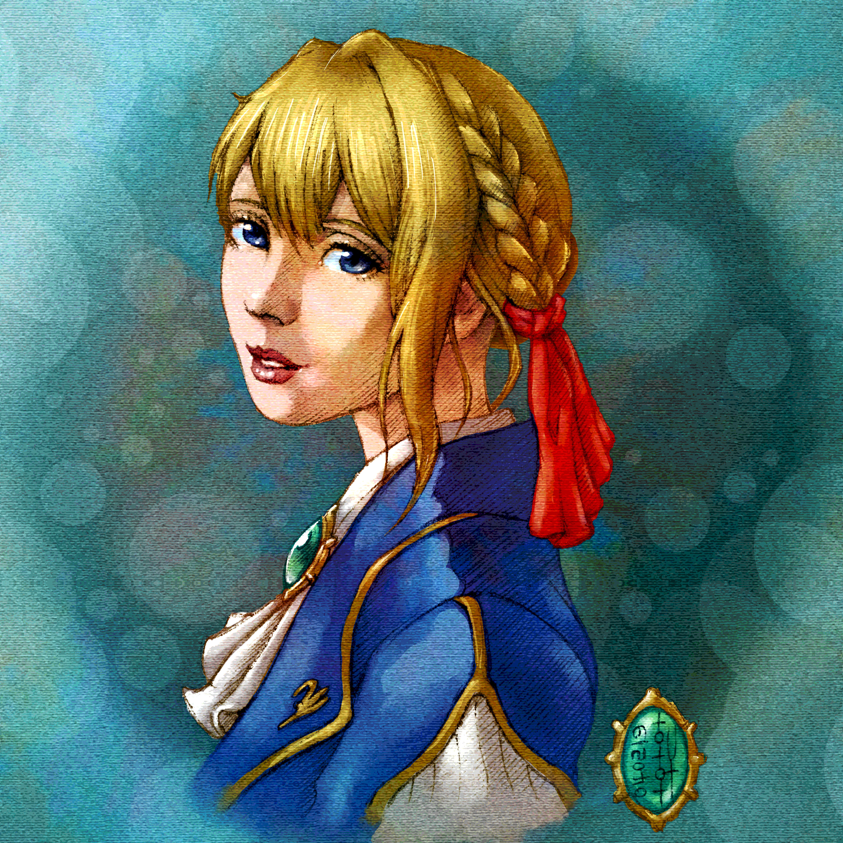Girl with an Emerald Pendant