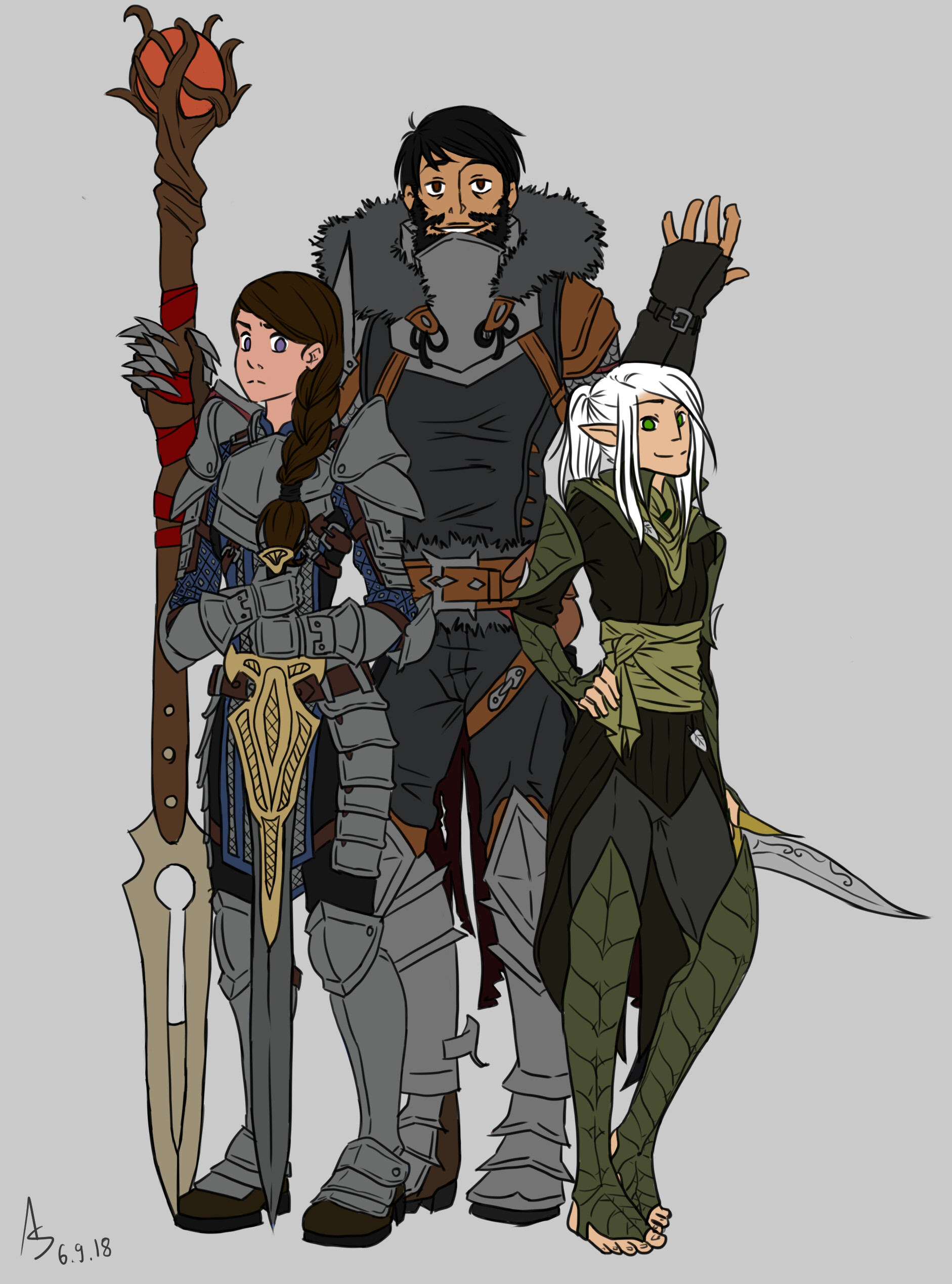 Heros of Thedas. Warden, Hawke, & the Inquisitor. Dragon Age