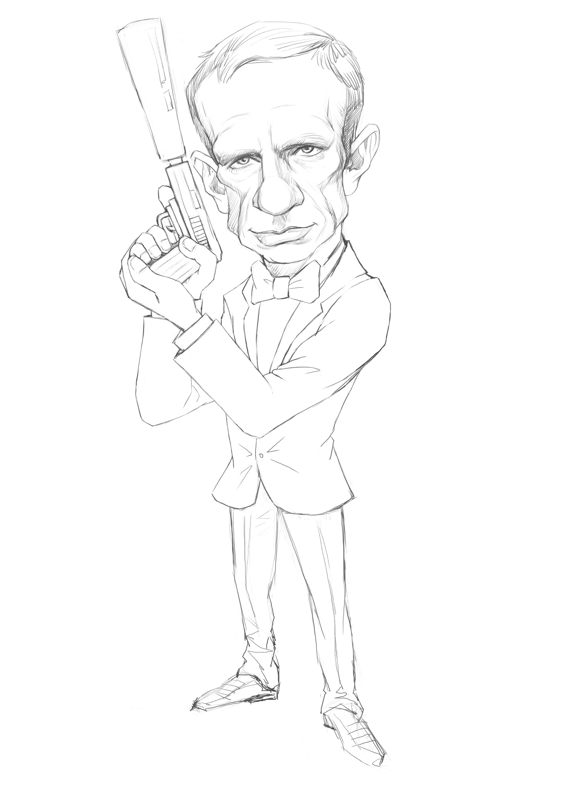 James Bond Daniel Craig Printed Sketch - Etsy