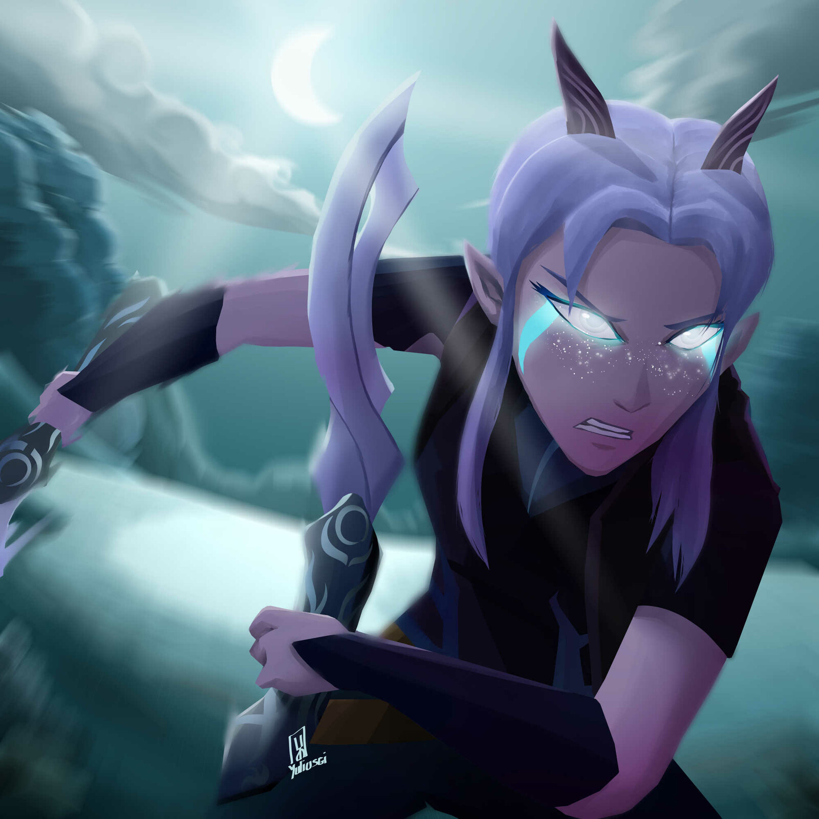 Artstation Rayla The Moon Shadow Elf Yulius Gi Artstation Rayla The Moon Shadow Elf Yulius Gi
