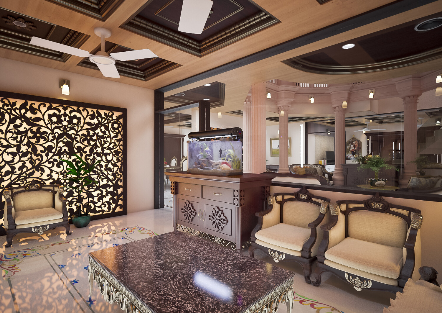 Artstation 3d Interior Rendering Service For Restaurant Los