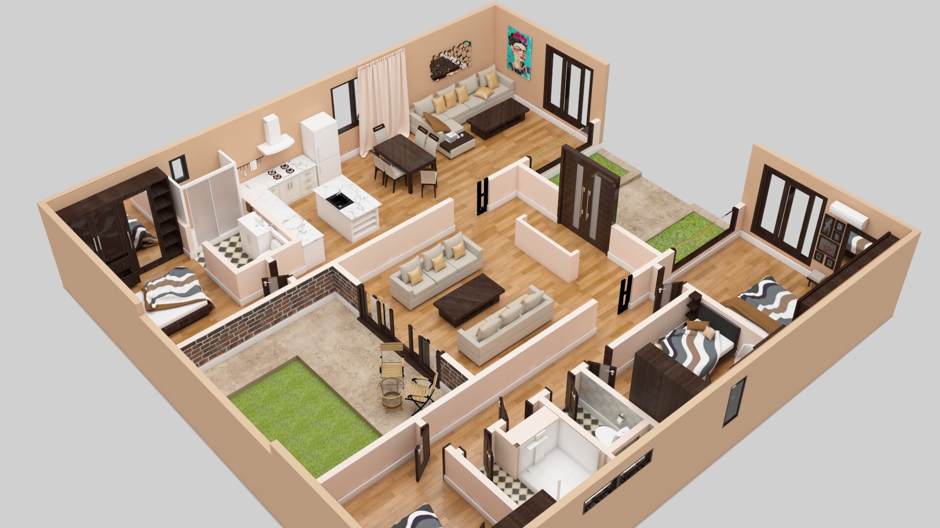 Artstation 3d House Model The Esk Rohma Ansari